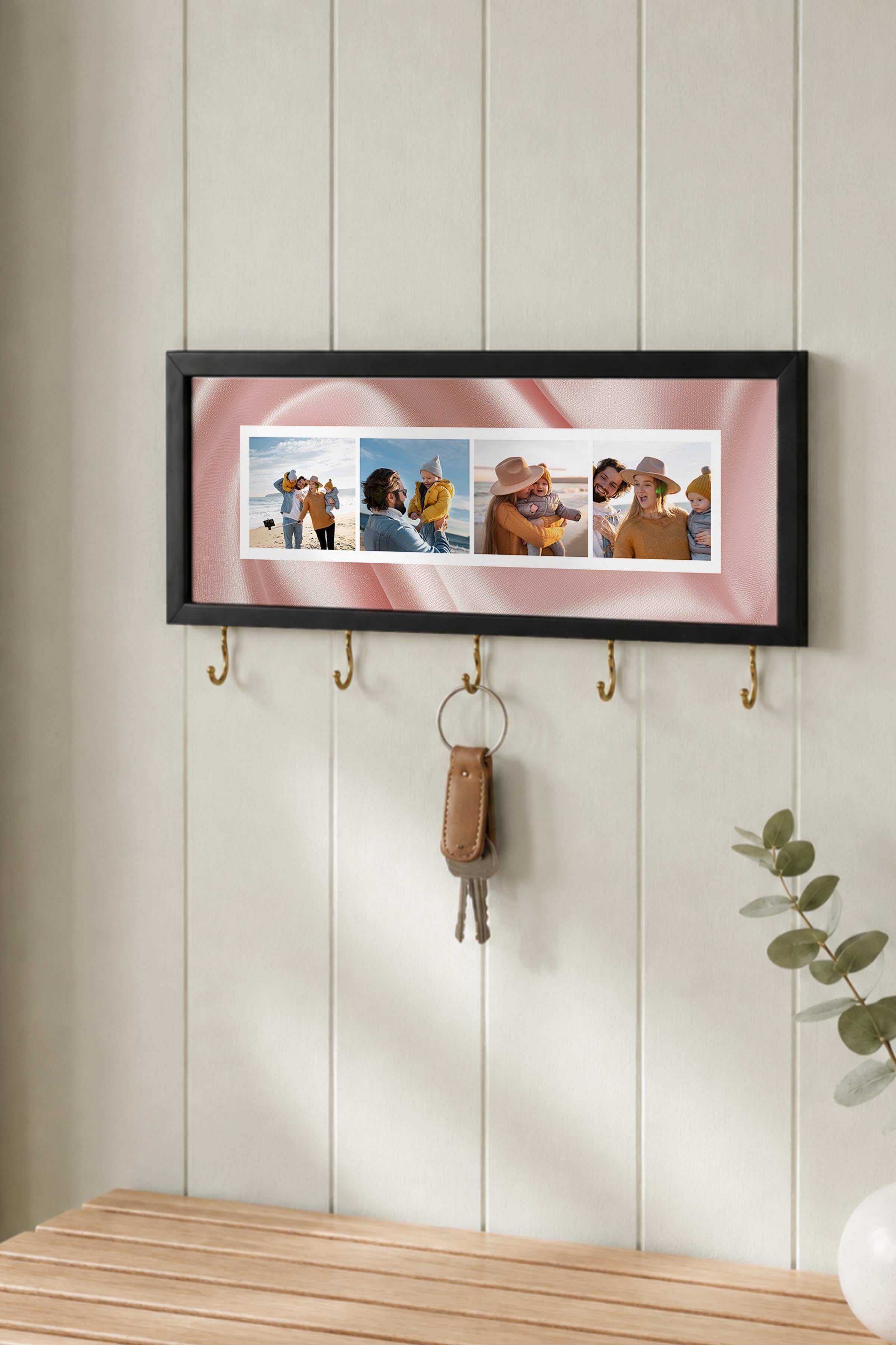 Kişiye Özel Tablo Anahtarlık, Photobooth Stili Siyah Fotoğraf Çerçevesi, Vintage Duvar Dekoru