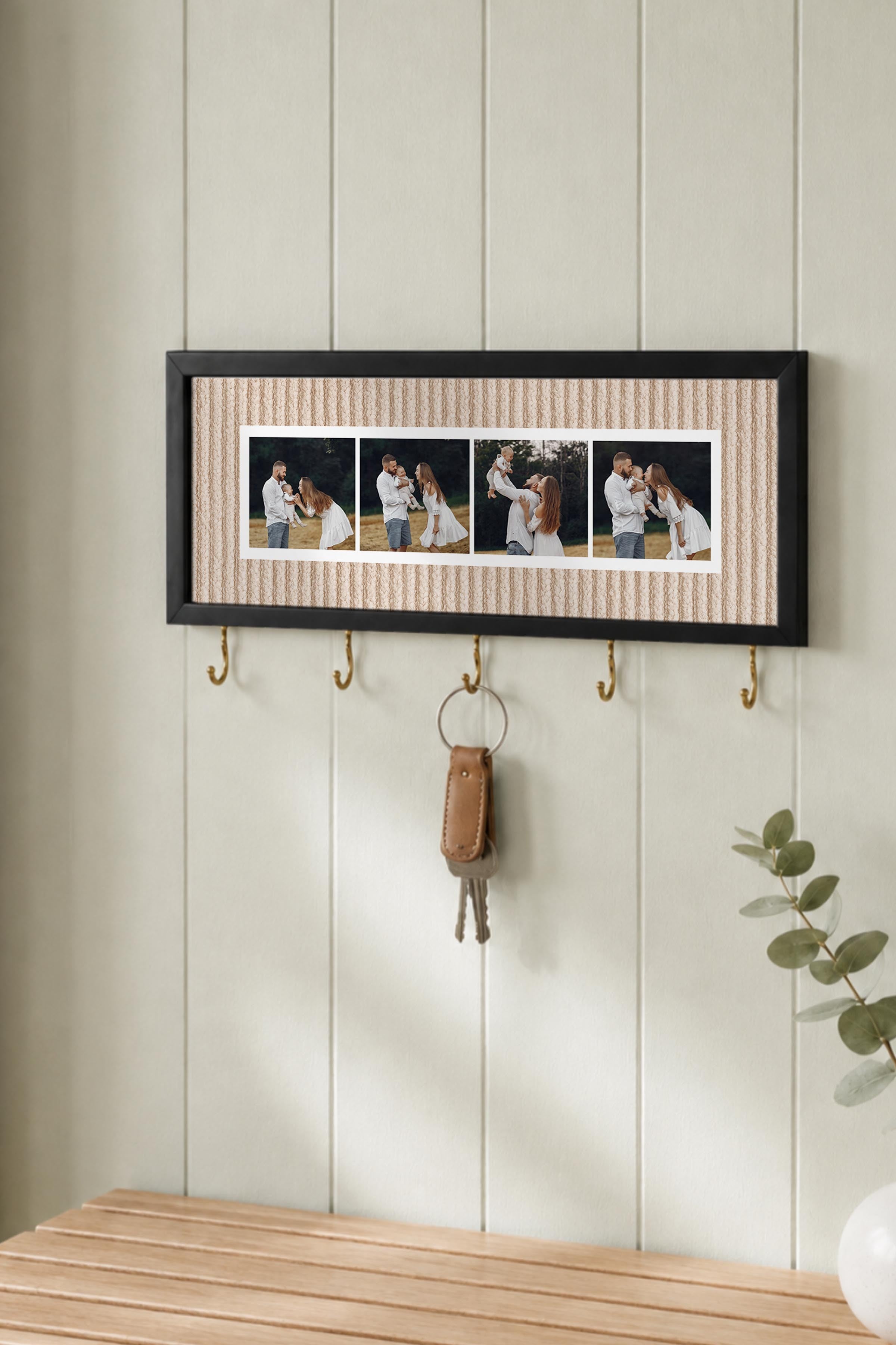Kişiye Özel Tablo Anahtarlık, Photobooth Stili Siyah Fotoğraf Çerçevesi, Vintage Duvar Dekoru