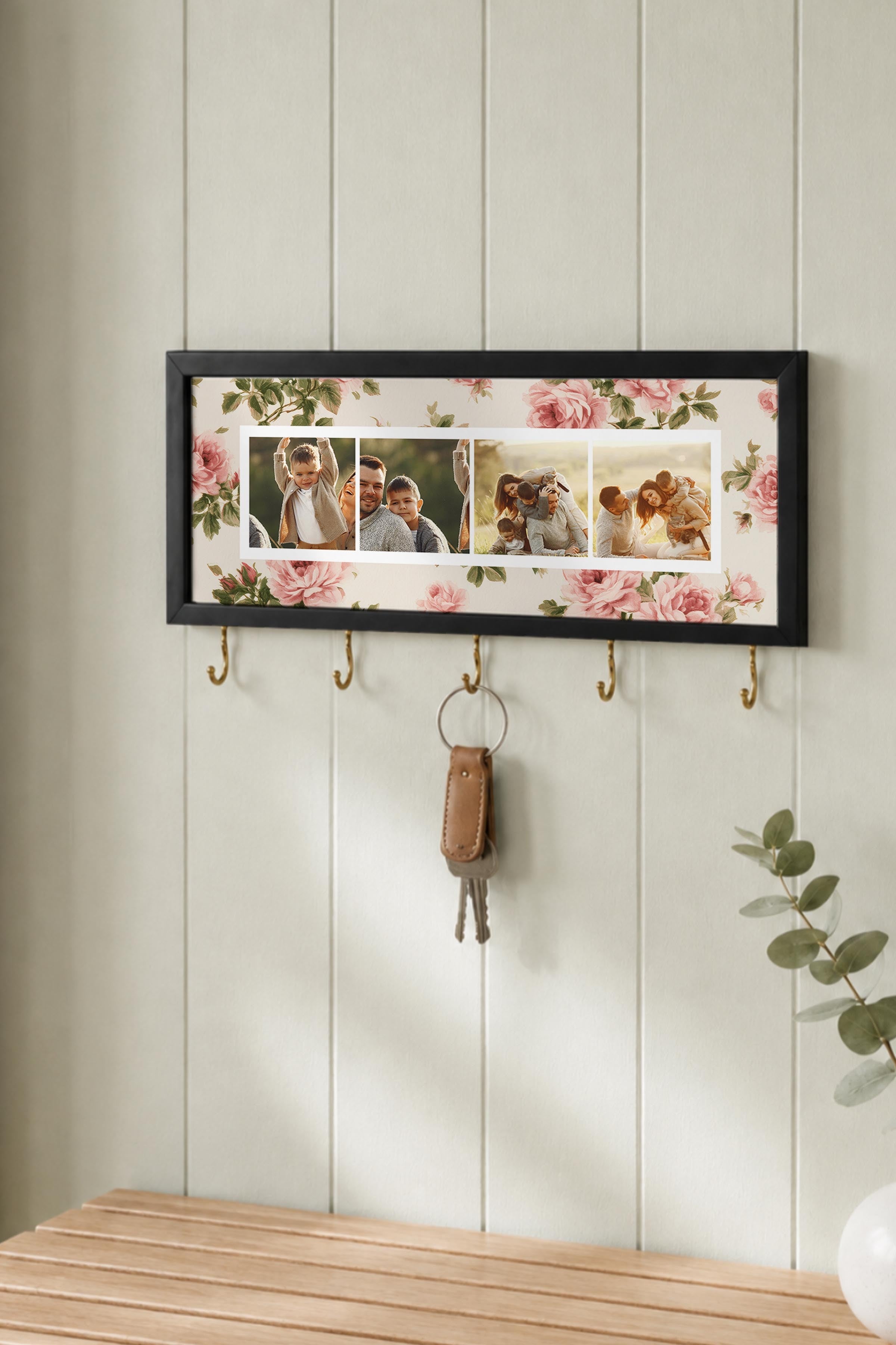 Kişiye Özel Tablo Anahtarlık, Photobooth Stili Siyah Fotoğraf Çerçevesi, Vintage Duvar Dekoru