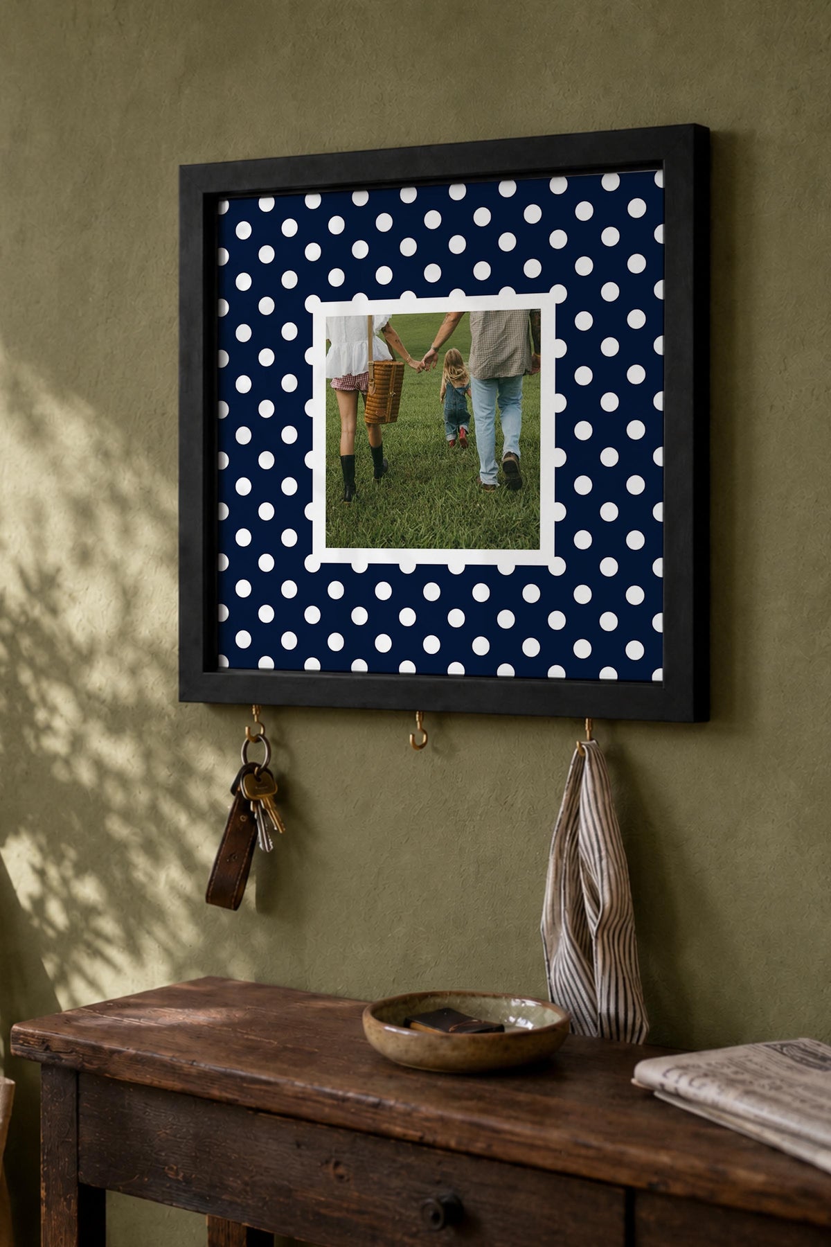 Kişiye Özel Tablo Anahtarlık, Photobooth Stili Siyah Fotoğraf Çerçevesi, Vintage Duvar Dekoru