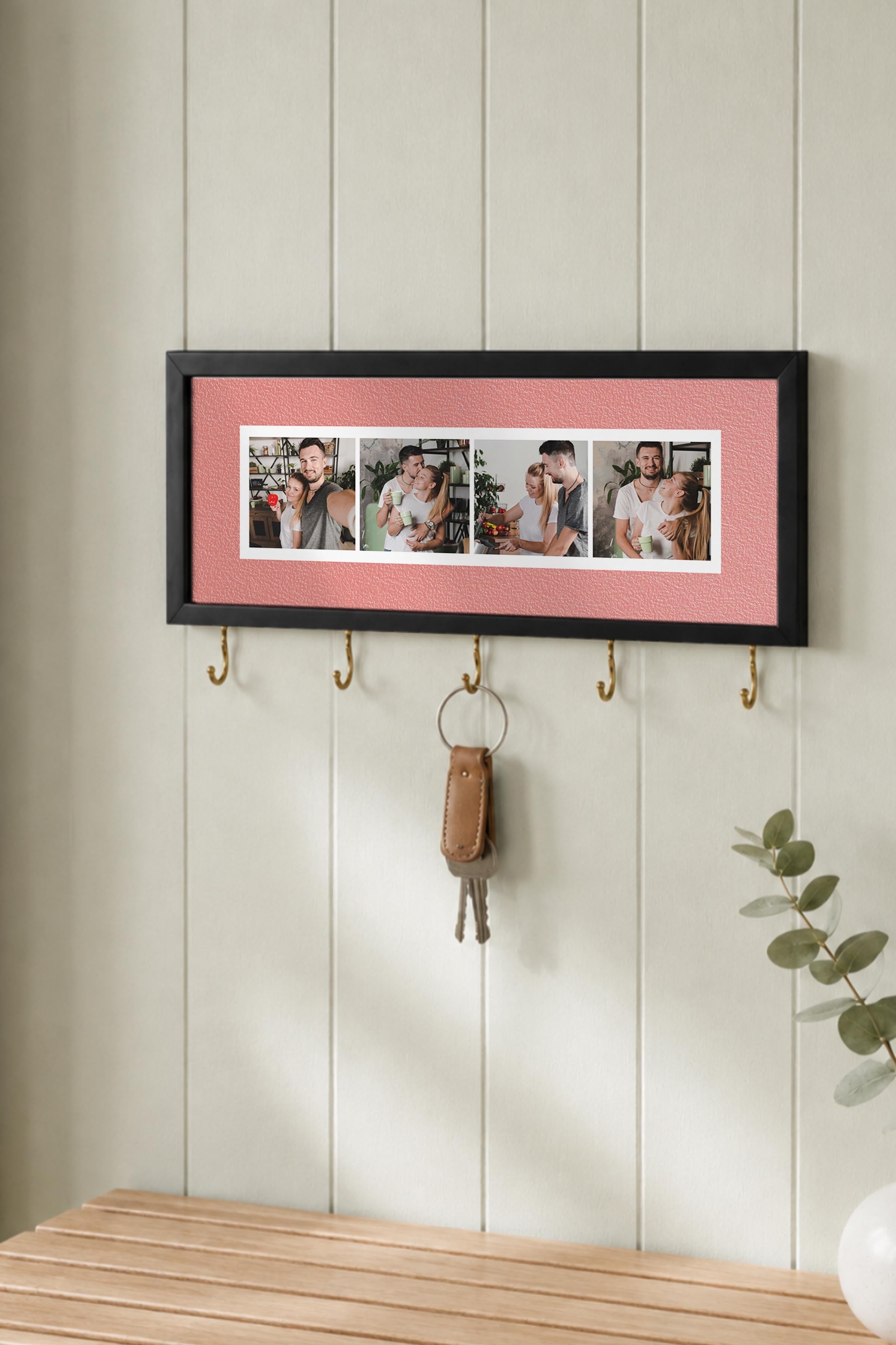 Kişiye Özel Tablo Anahtarlık, Photobooth Stili Siyah Fotoğraf Çerçevesi, Vintage Duvar Dekoru