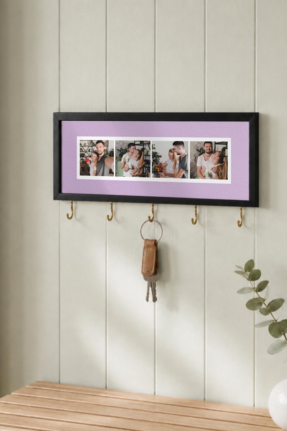 Kişiye Özel Tablo Anahtarlık, Photobooth Stili Siyah Fotoğraf Çerçevesi, Vintage Duvar Dekoru
