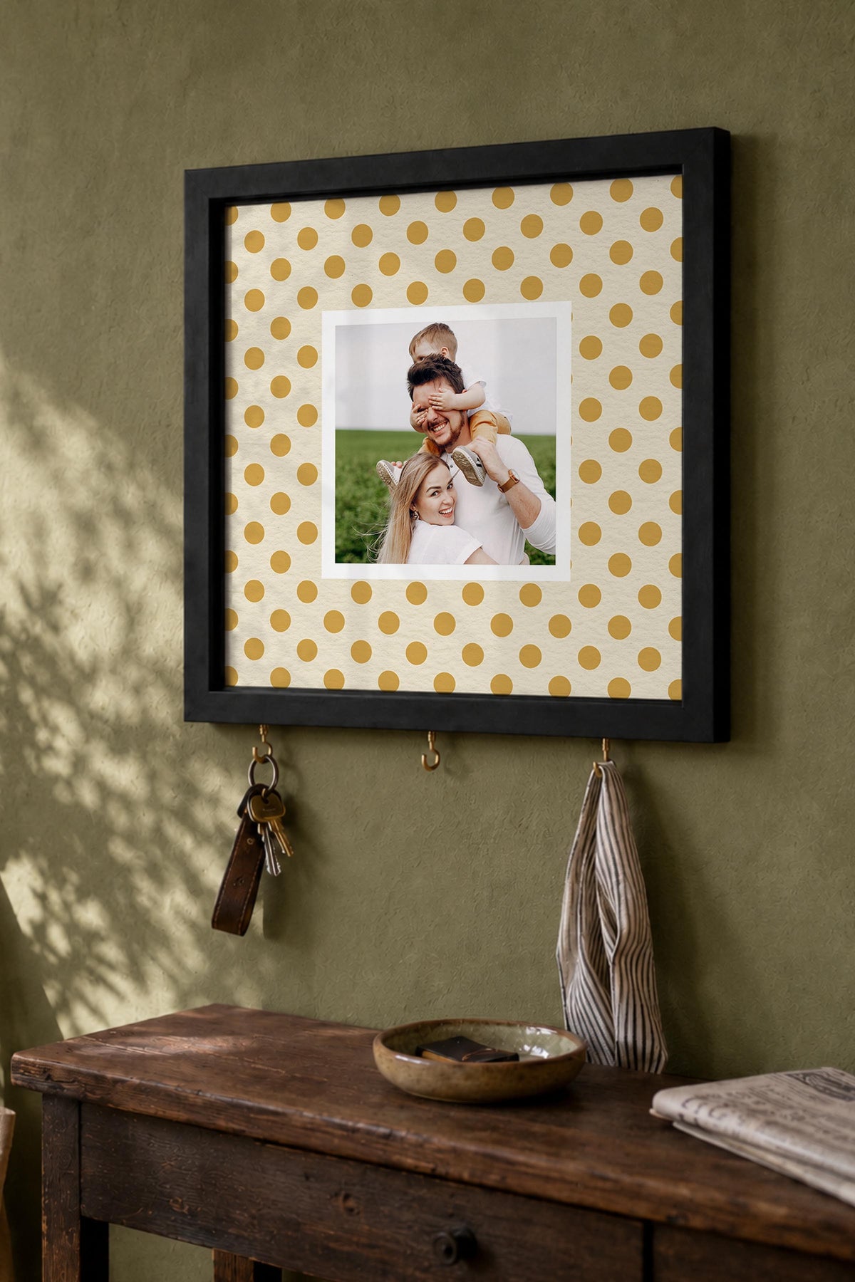Kişiye Özel Tablo Anahtarlık, Photobooth Stili Siyah Fotoğraf Çerçevesi, Vintage Duvar Dekoru