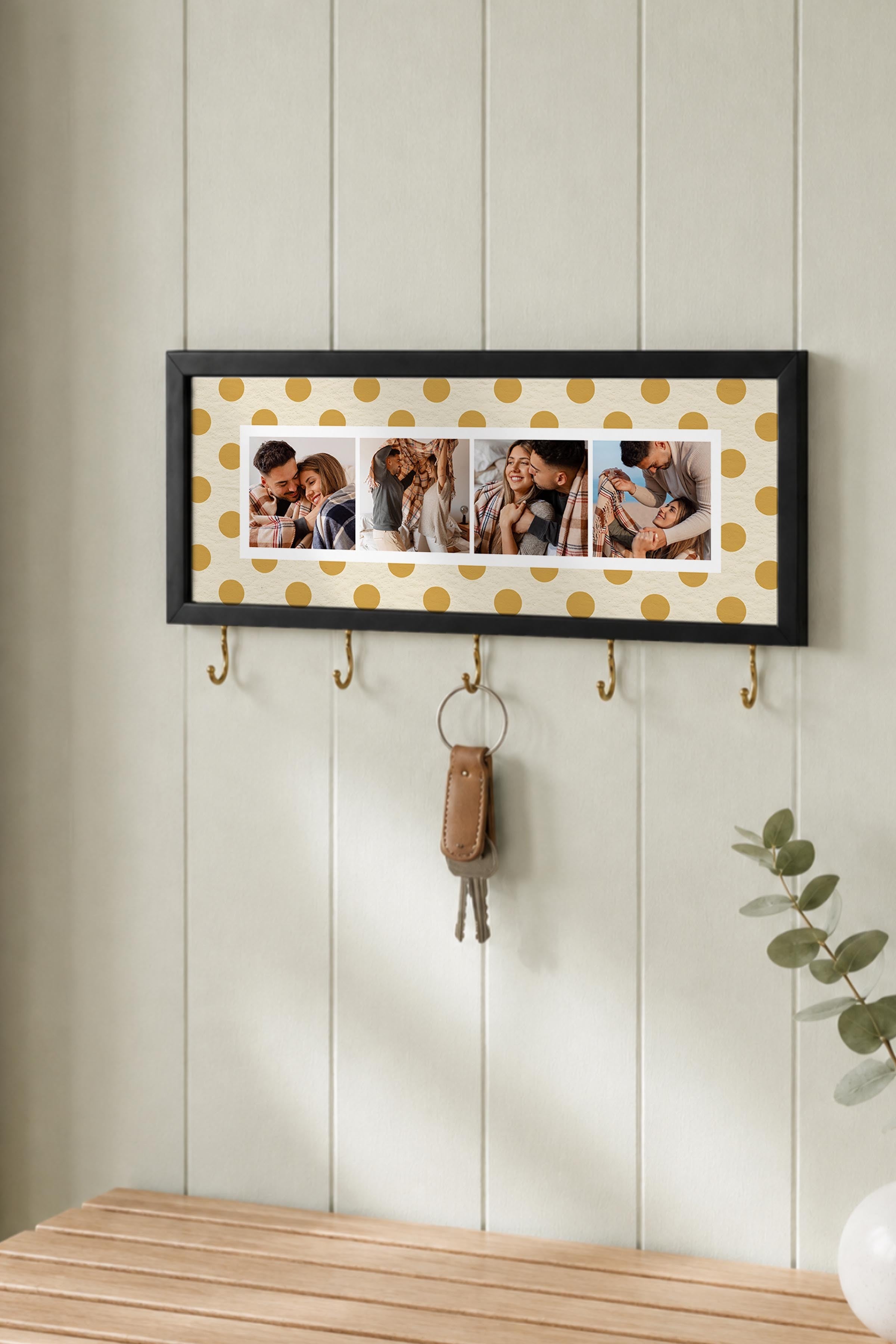 Kişiye Özel Tablo Anahtarlık, Photobooth Stili Siyah Fotoğraf Çerçevesi, Vintage Duvar Dekoru