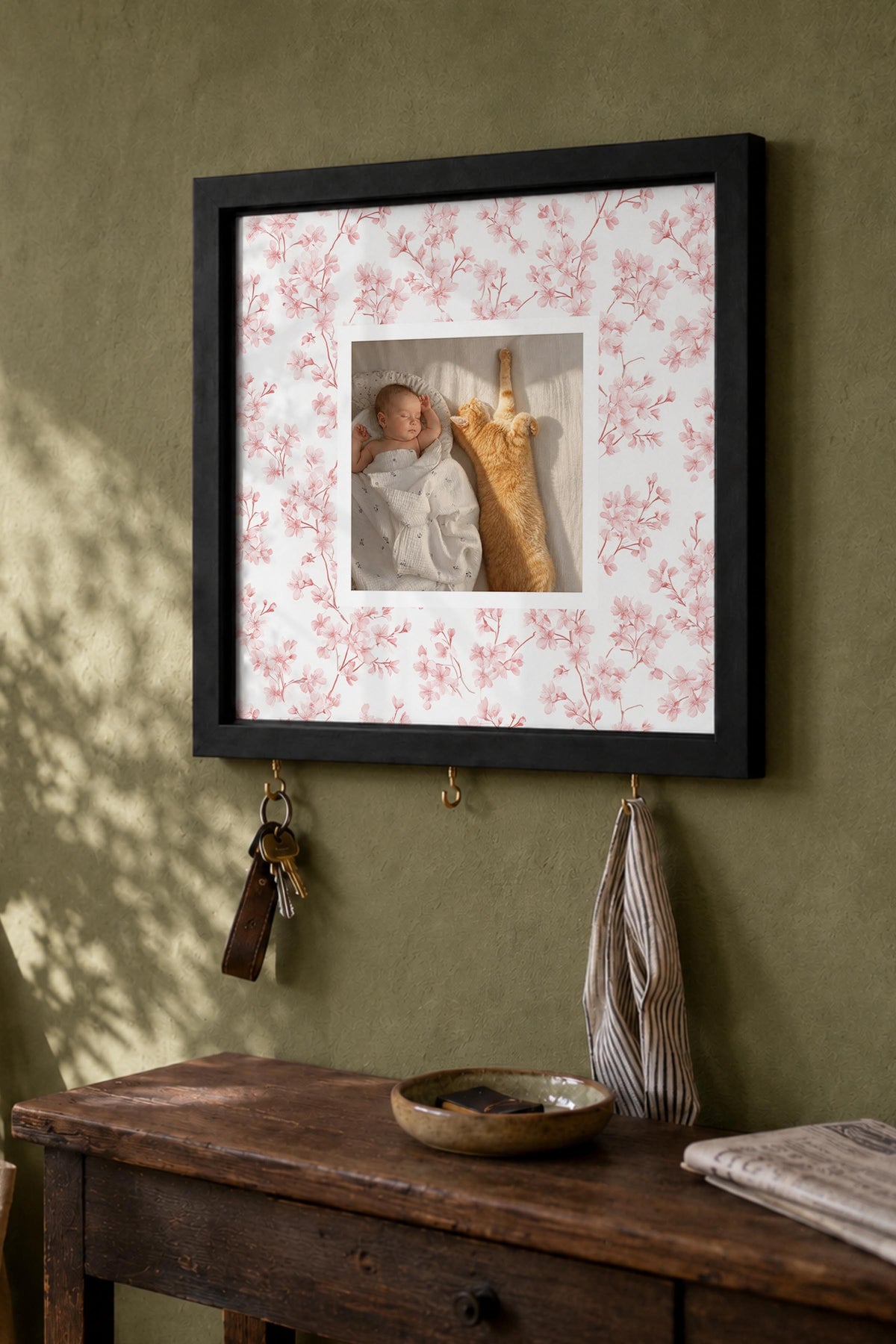 Kişiye Özel Tablo Anahtarlık, Photobooth Stili Siyah Fotoğraf Çerçevesi, Vintage Duvar Dekoru