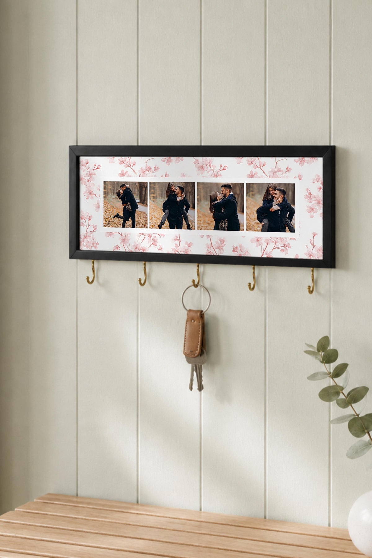 Kişiye Özel Tablo Anahtarlık, Photobooth Stili Siyah Fotoğraf Çerçevesi, Vintage Duvar Dekoru
