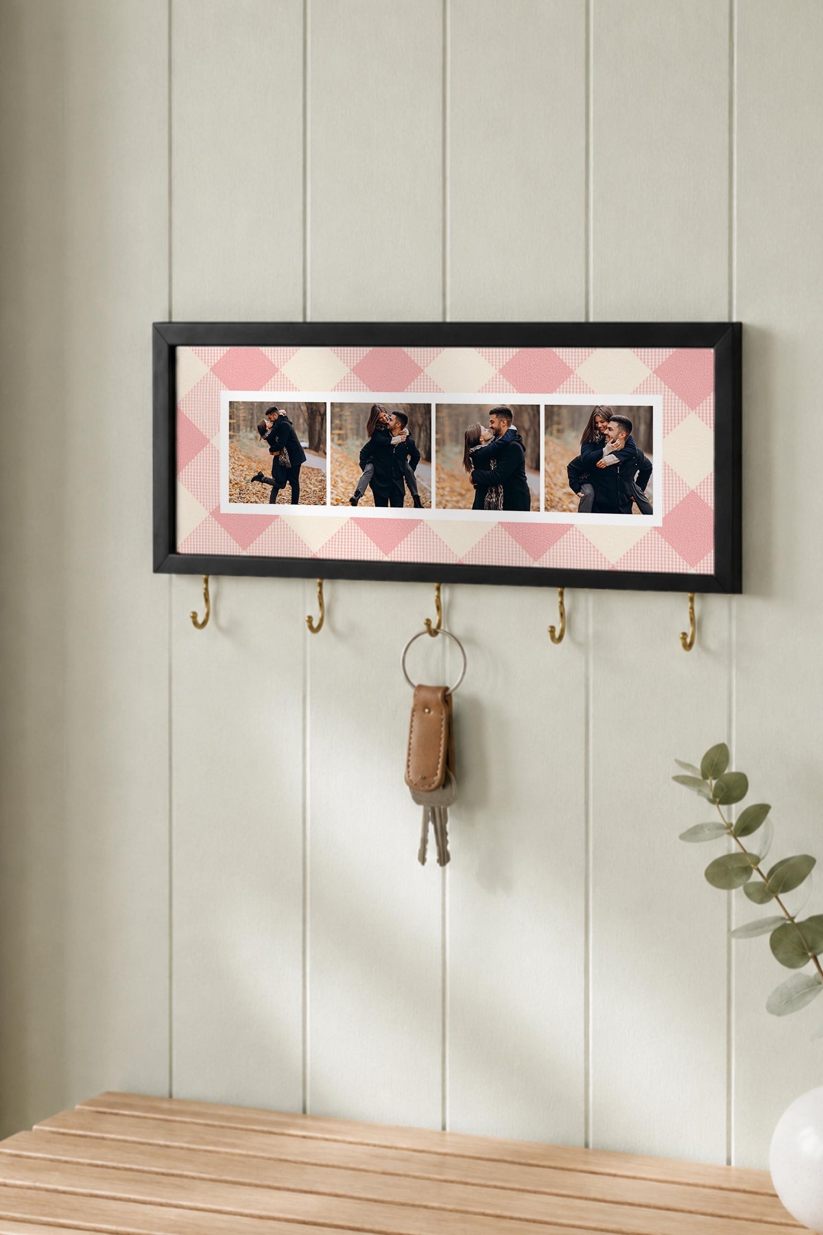 Kişiye Özel Tablo Anahtarlık, Photobooth Stili Siyah Fotoğraf Çerçevesi, Vintage Duvar Dekoru