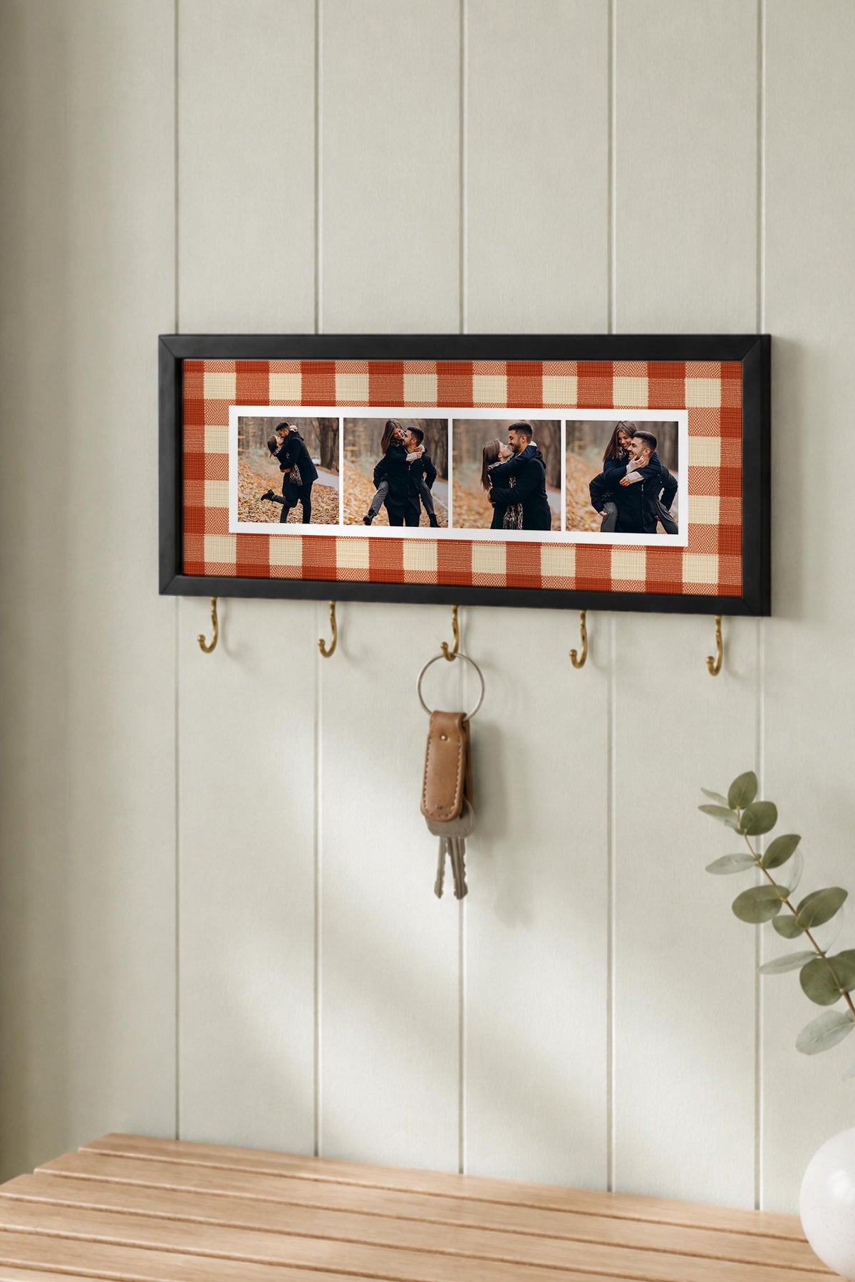 Kişiye Özel Tablo Anahtarlık, Photobooth Stili Siyah Fotoğraf Çerçevesi, Vintage Duvar Dekoru