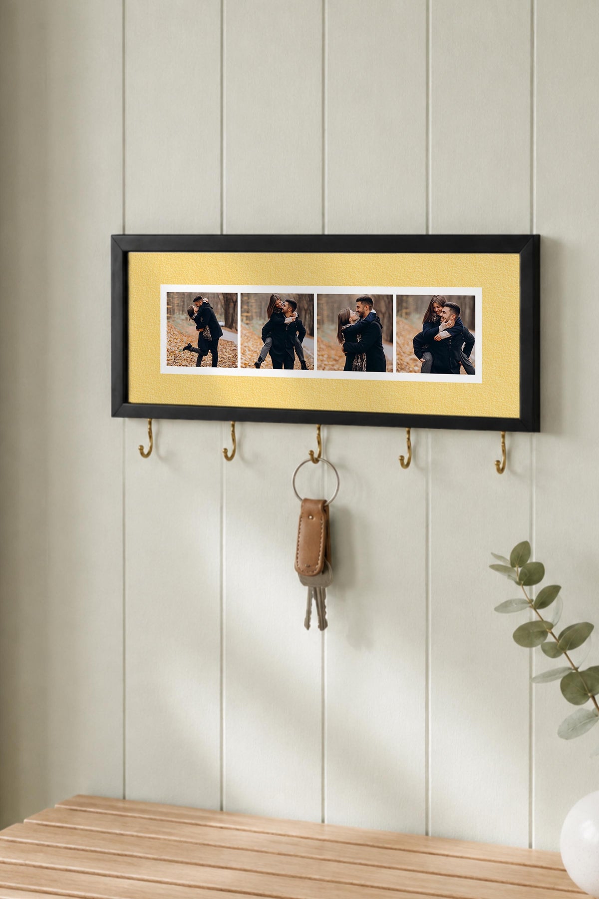 Kişiye Özel Tablo Anahtarlık, Photobooth Stili Siyah Fotoğraf Çerçevesi, Vintage Duvar Dekoru