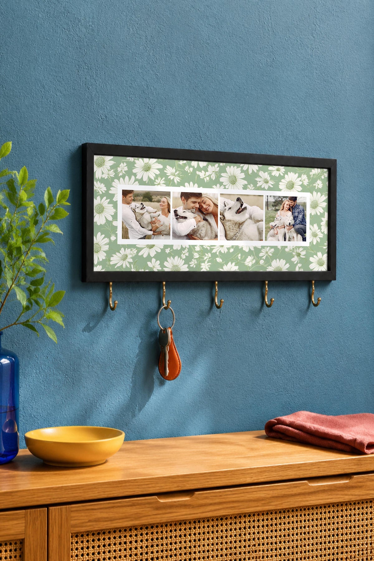 Kişiye Özel Tablo Anahtarlık, Photobooth Stili Siyah Fotoğraf Çerçevesi, Vintage Duvar Dekoru