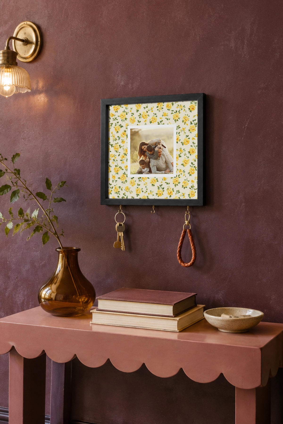 Kişiye Özel Tablo Anahtarlık, Photobooth Stili Siyah Fotoğraf Çerçevesi, Vintage Duvar Dekoru