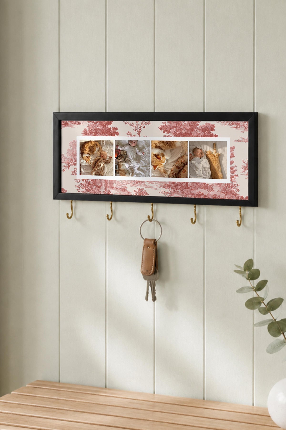 Kişiye Özel Tablo Anahtarlık, Photobooth Stili Siyah Fotoğraf Çerçevesi, Vintage Duvar Dekoru