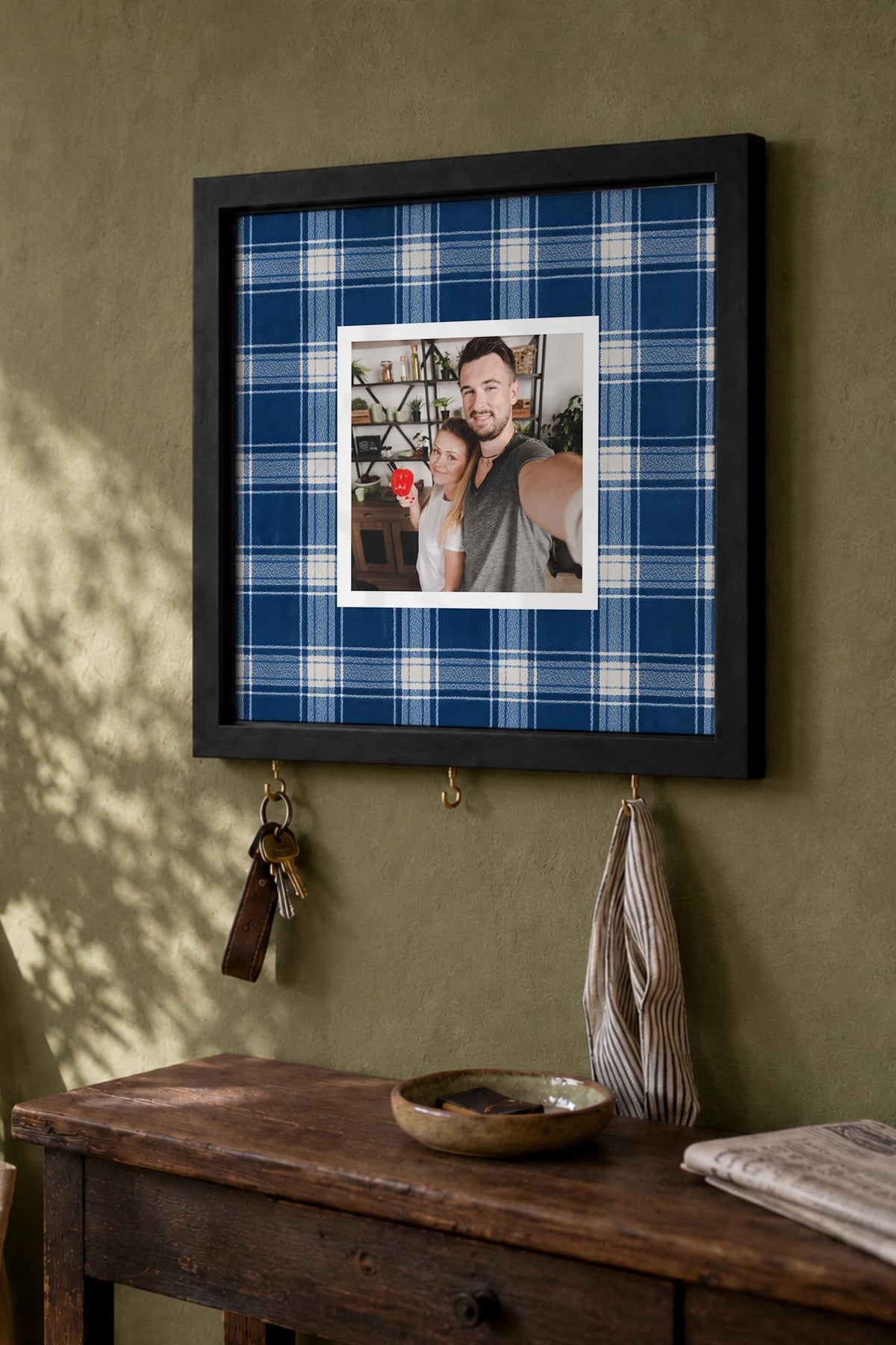 Kişiye Özel Tablo Anahtarlık, Photobooth Stili Siyah Fotoğraf Çerçevesi, Vintage Duvar Dekoru