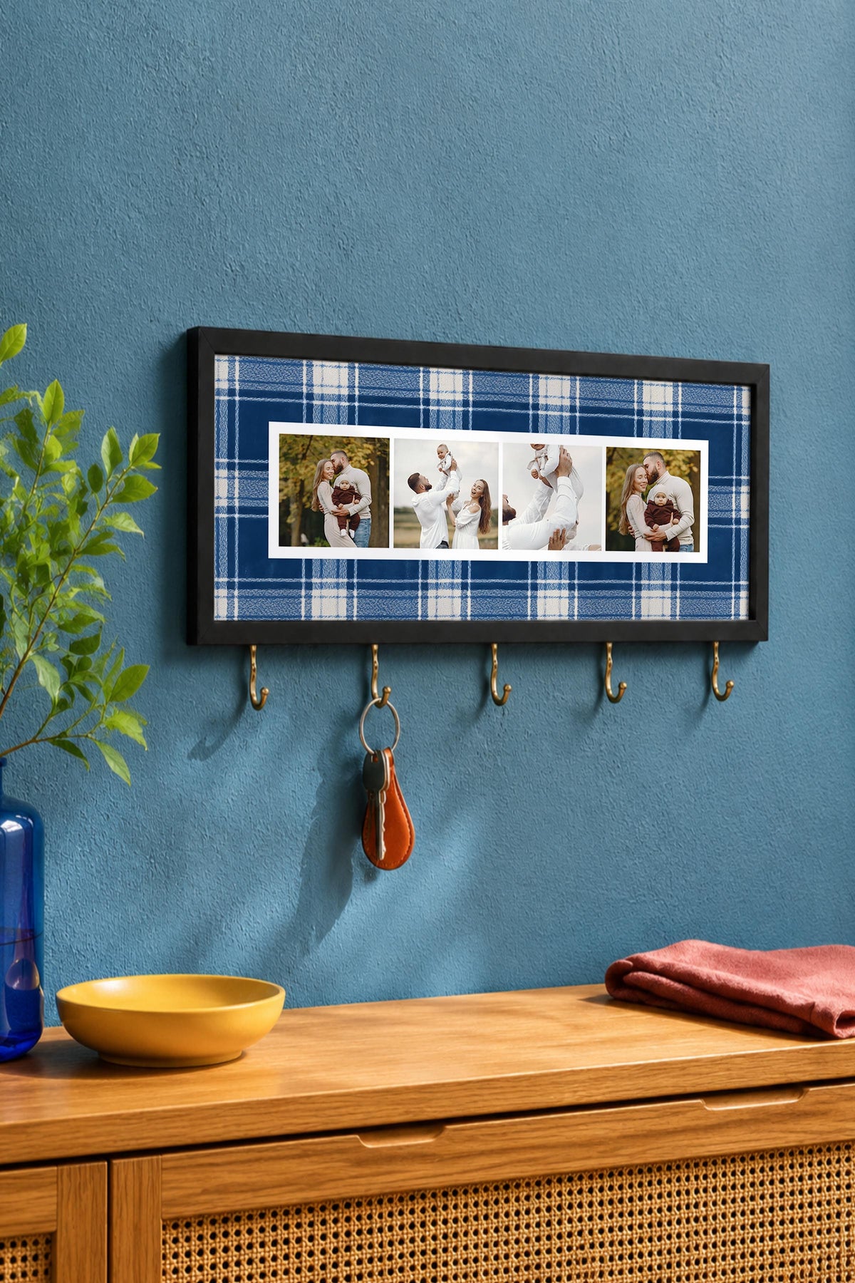 Kişiye Özel Tablo Anahtarlık, Photobooth Stili Siyah Fotoğraf Çerçevesi, Vintage Duvar Dekoru