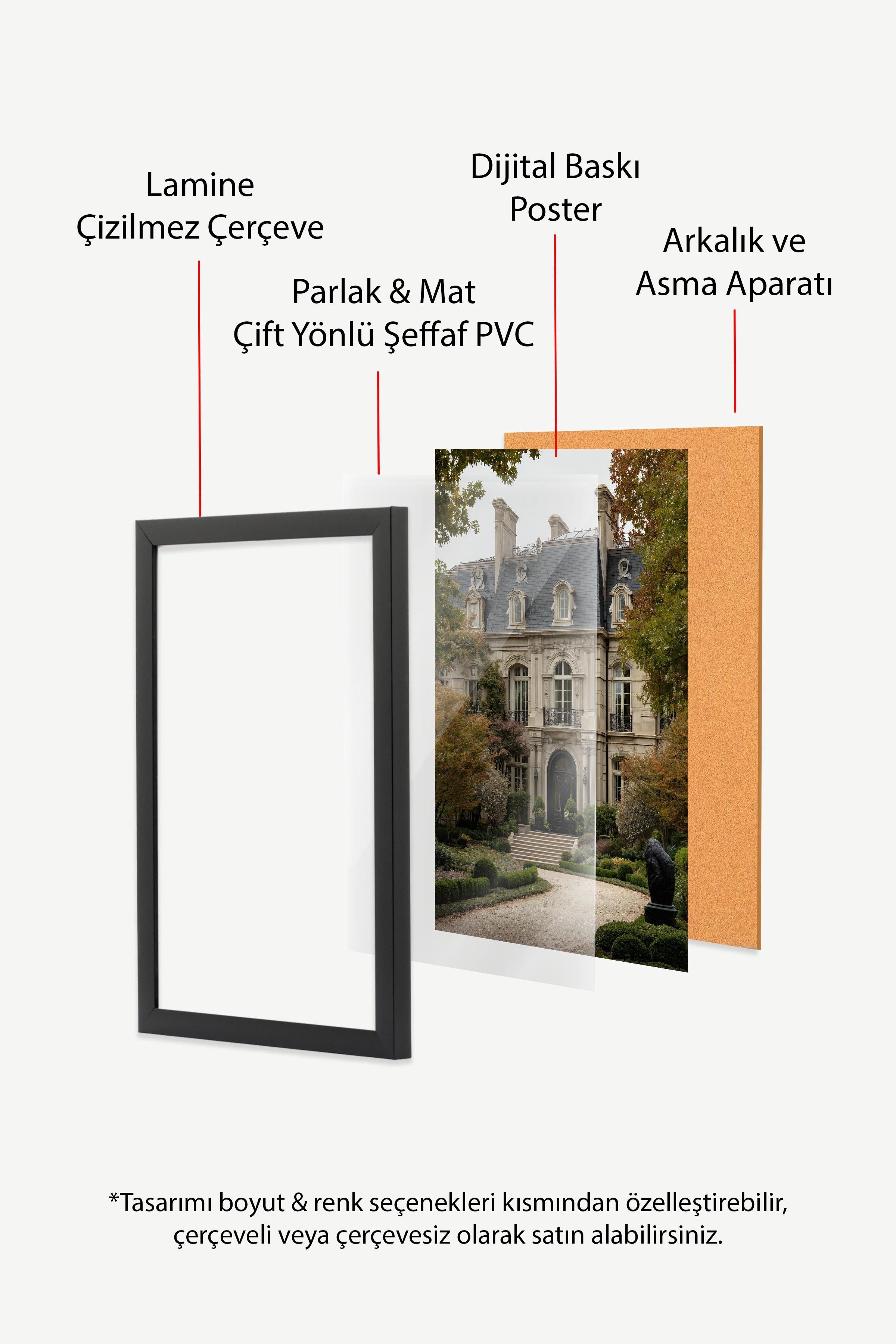 Klasik Bina Posteri, Siyah Çerçeveli Poster, Old Money Serisi, NO:113220