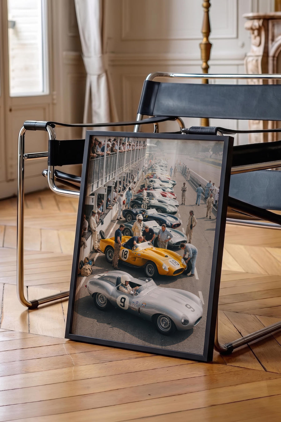 Klasik Yarış Arabaları Old Money Poster – Siyah Çerçeveli Tablo