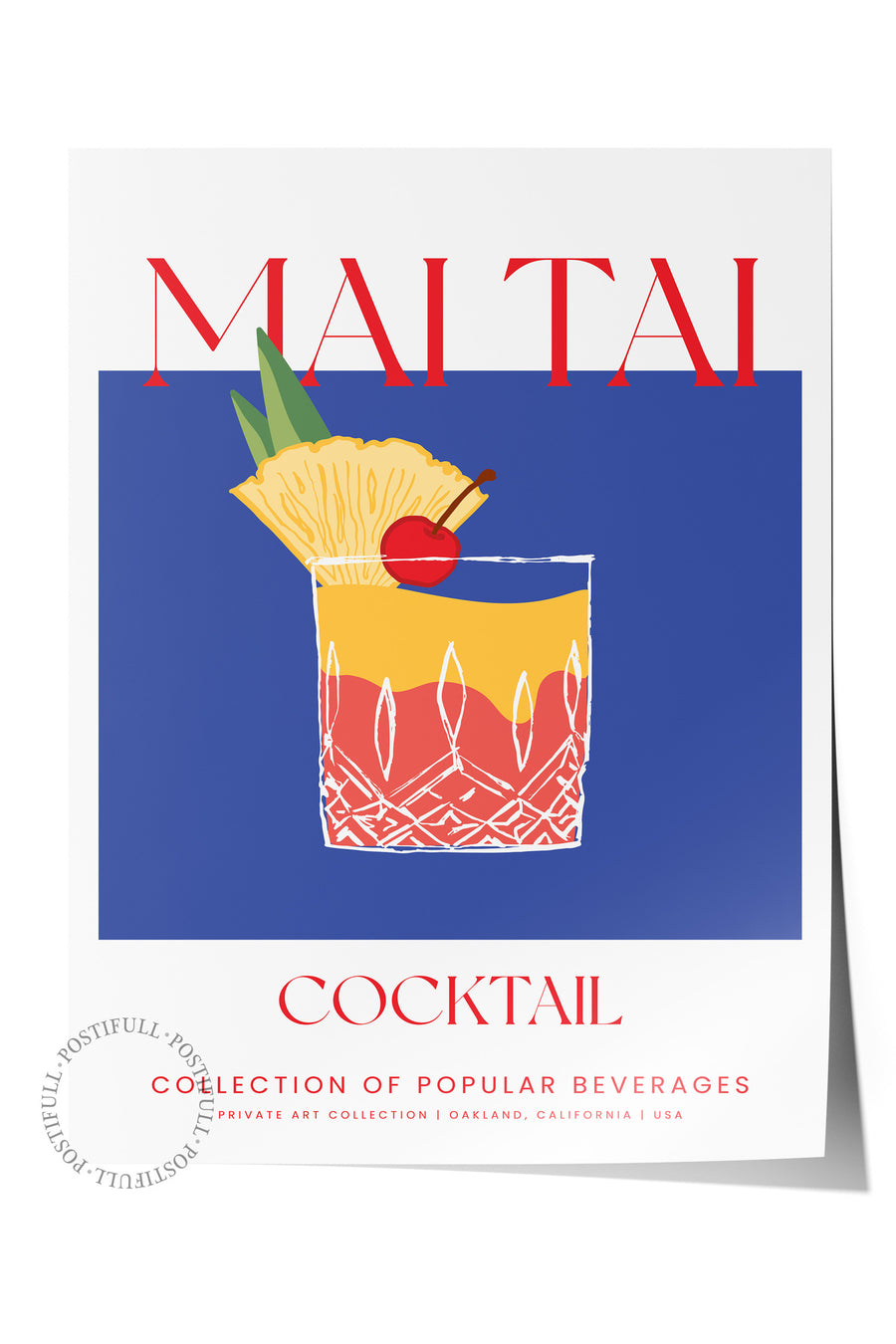 MAI TAI Mutfak Temalı Çerçevesiz Poster