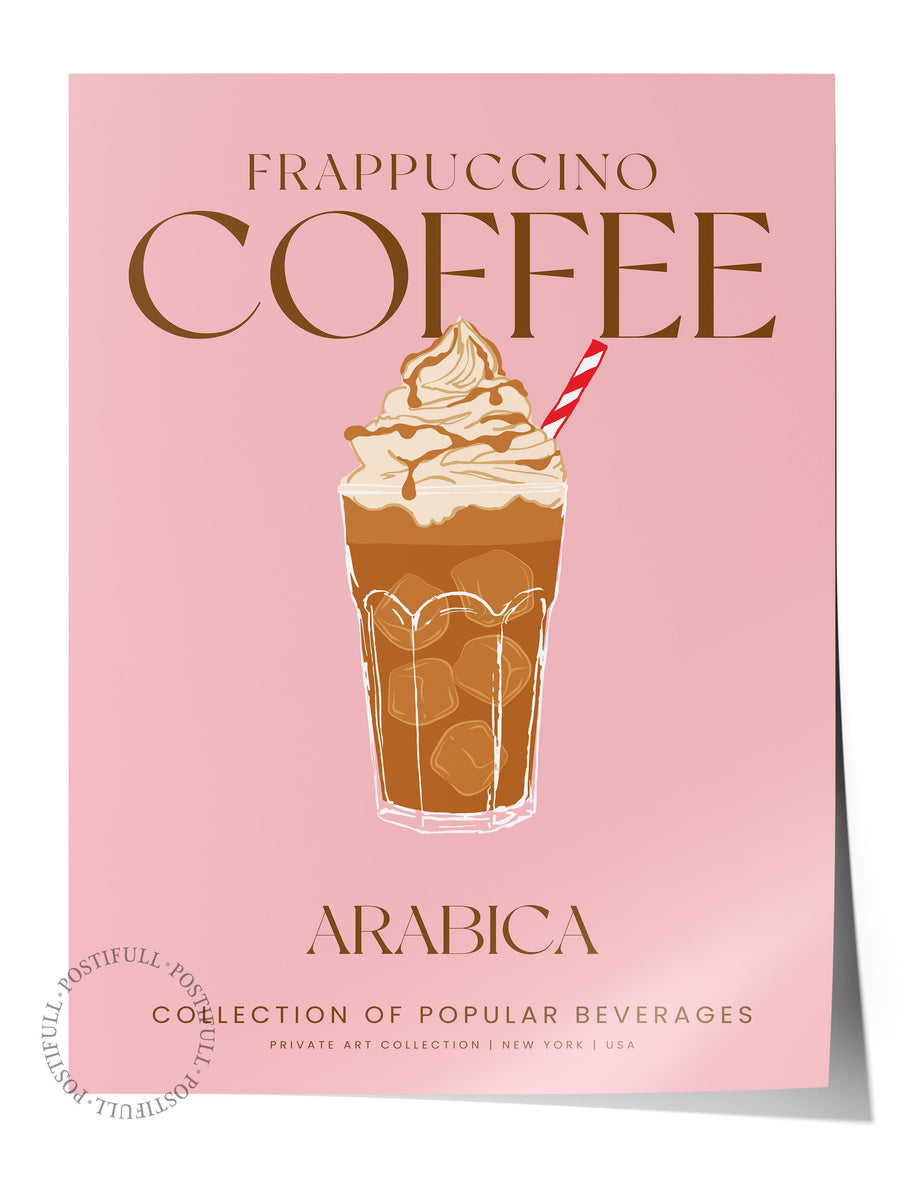 FRAPPUCCINO COFFEE Mutfak Temalı Çerçevesiz Poster