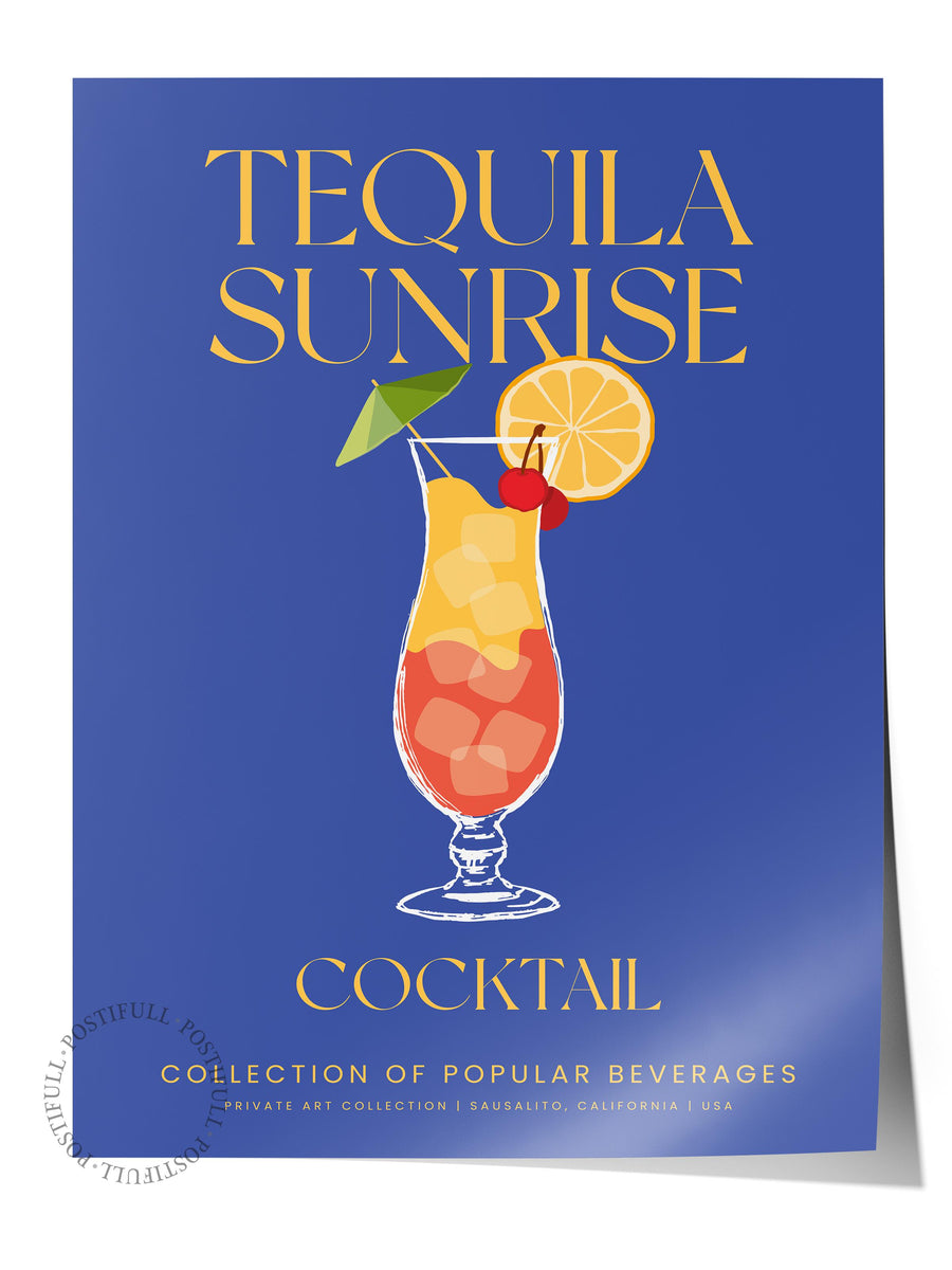 TEQUILA SUNRISE Mutfak Temalı Çerçevesiz Poster