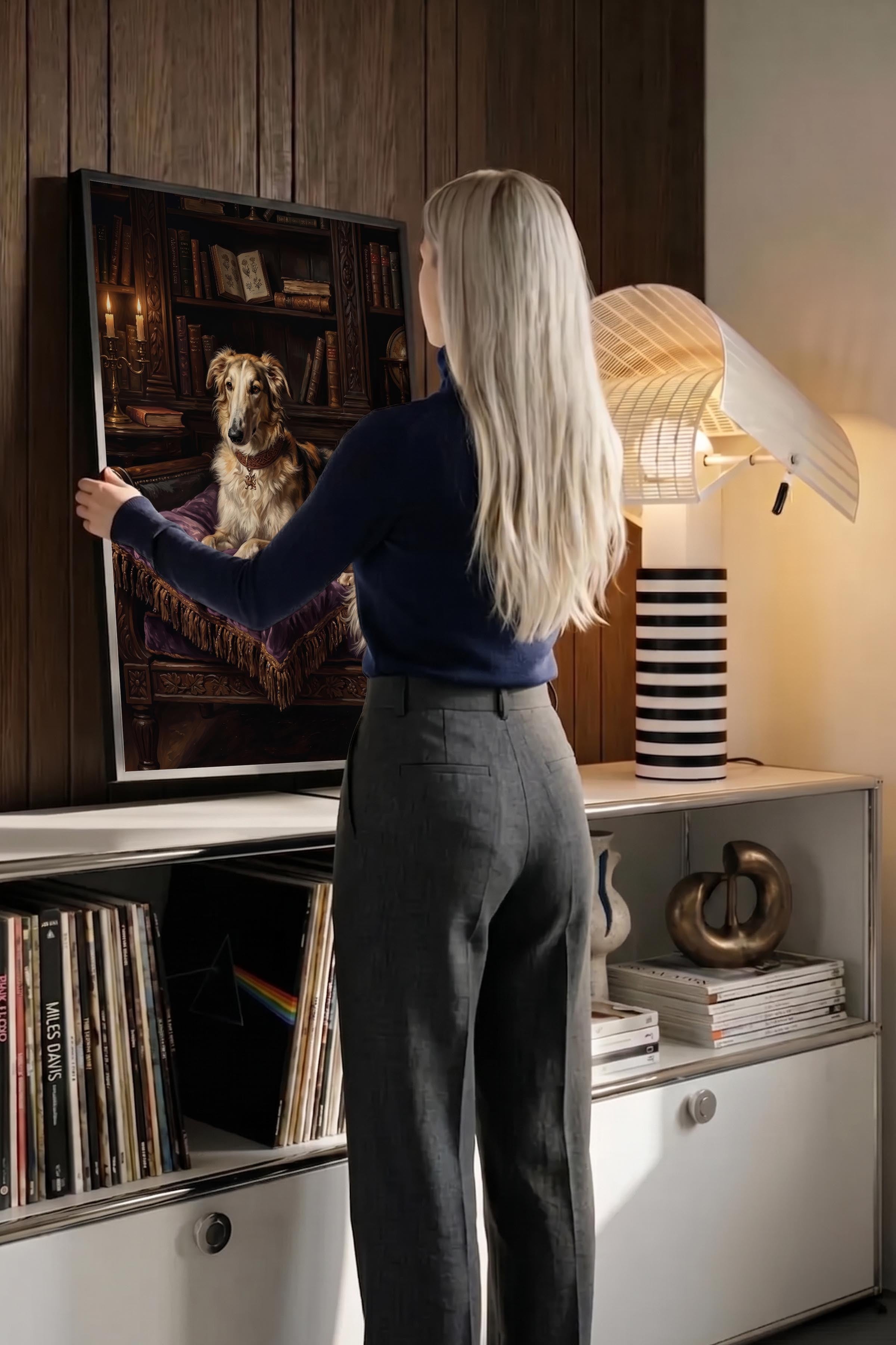 Köpek Posteri, Siyah Çerçeveli Poster, Old Money Serisi, NO:113201
