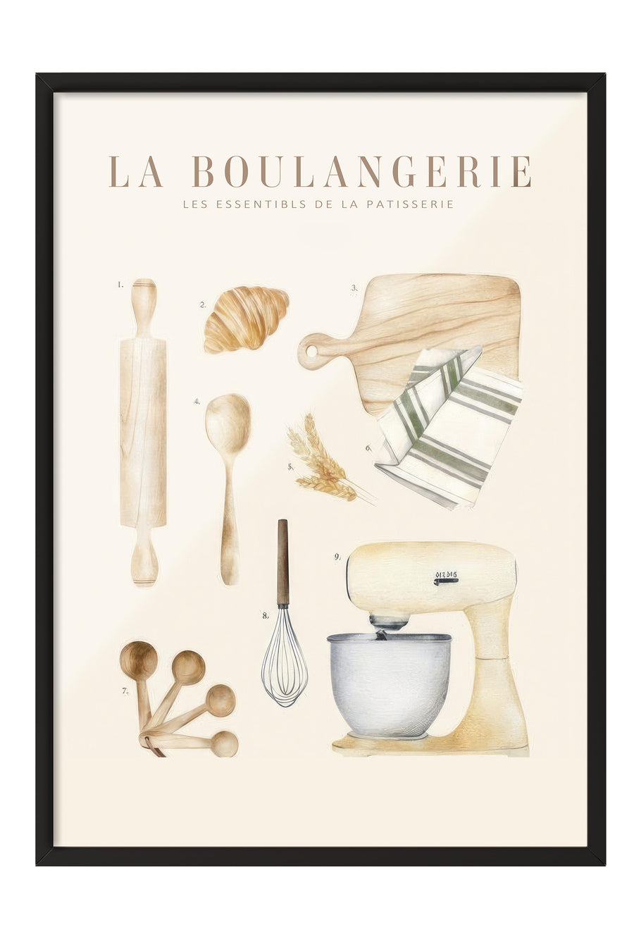 La Boulangerie Poster – Siyah Çerçeveli Tablo