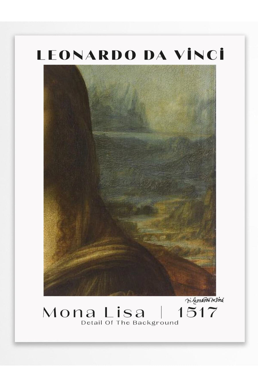 Farklı Tonlarda LEONARDO DA VİNCİ Modern Sanat Çerçevesiz Poster