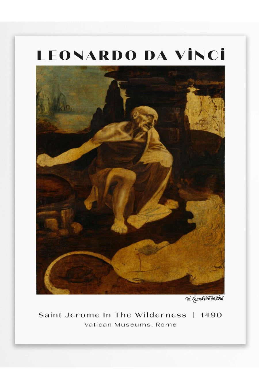 Saint Jerome In The Wilderness Modern Sanat Çerçevesiz Poster