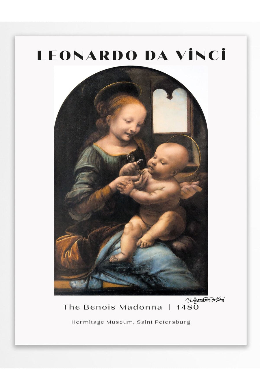 Farklı Tonlarda Leonardo da Vinci Modern Sanat Çerçevesiz Poster
