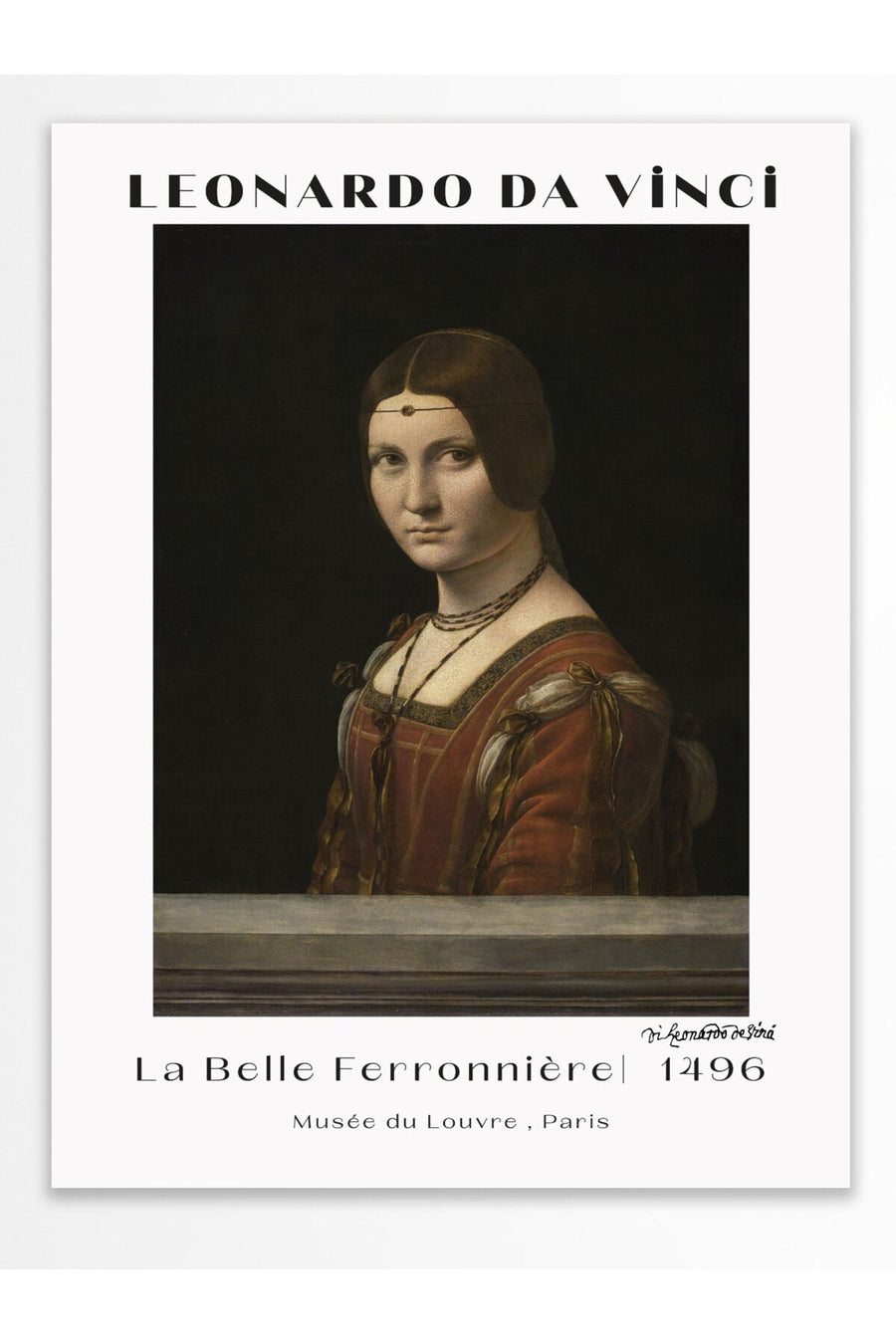Farklı Tonlarda Leonardo da Vinci Modern Sanat Çerçevesiz Poster