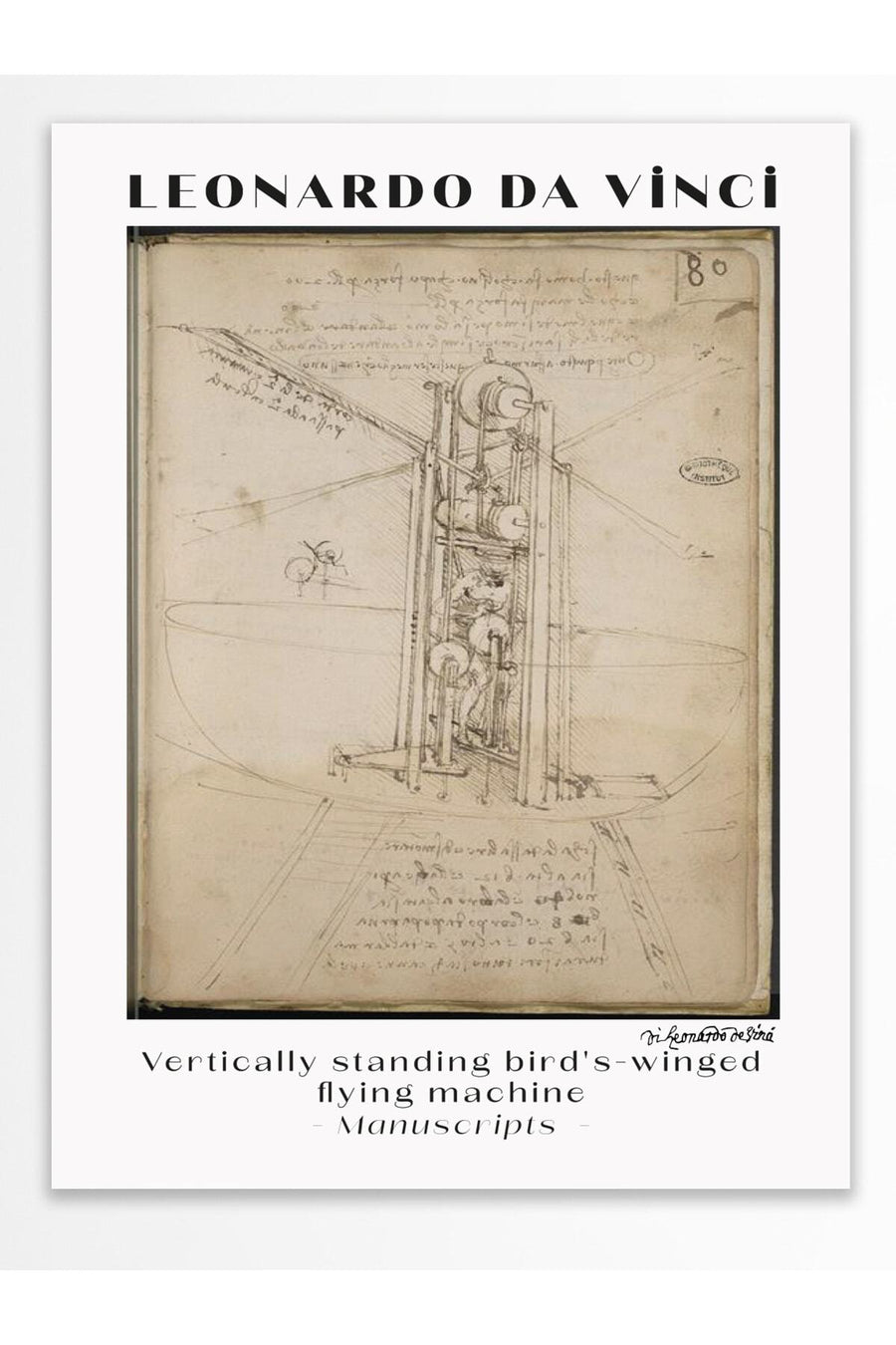 Farklı Tonlarda Leonardo Da Vinci Modern Sanat Çerçevesiz Poster