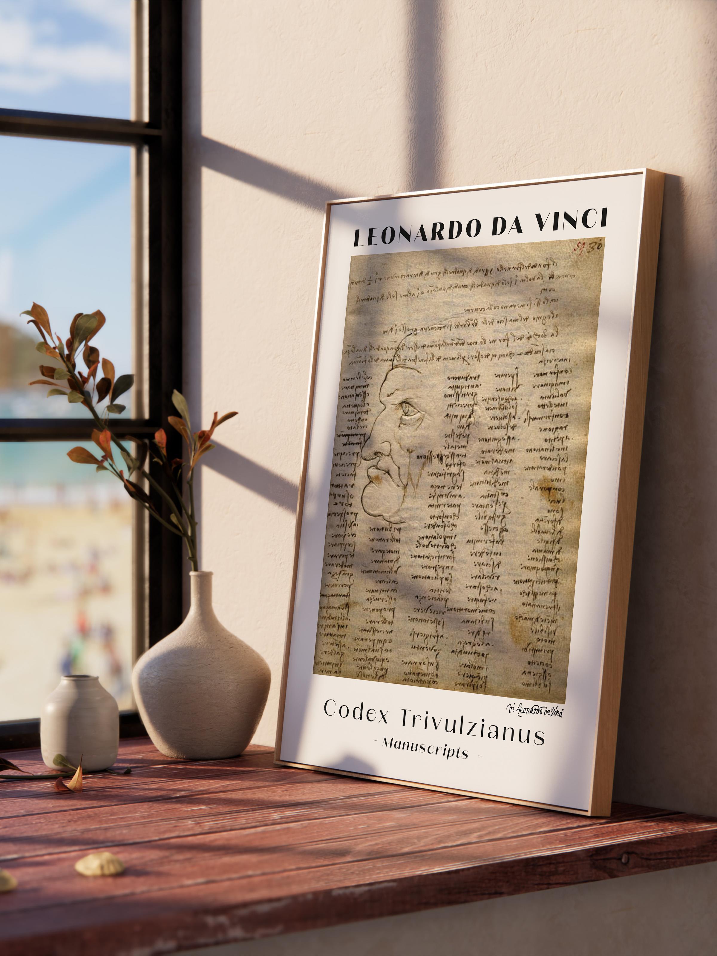 Leonardo Da Vinci Duvar Posteri - Duvar Dekoru - Sanat Serisi Posterleri - Kalın Kağıt - Çerçevesiz