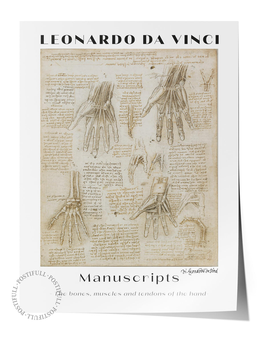 Farklı Tonlarda LEONARDO DA VINCI Modern Sanat Çerçevesiz Poster