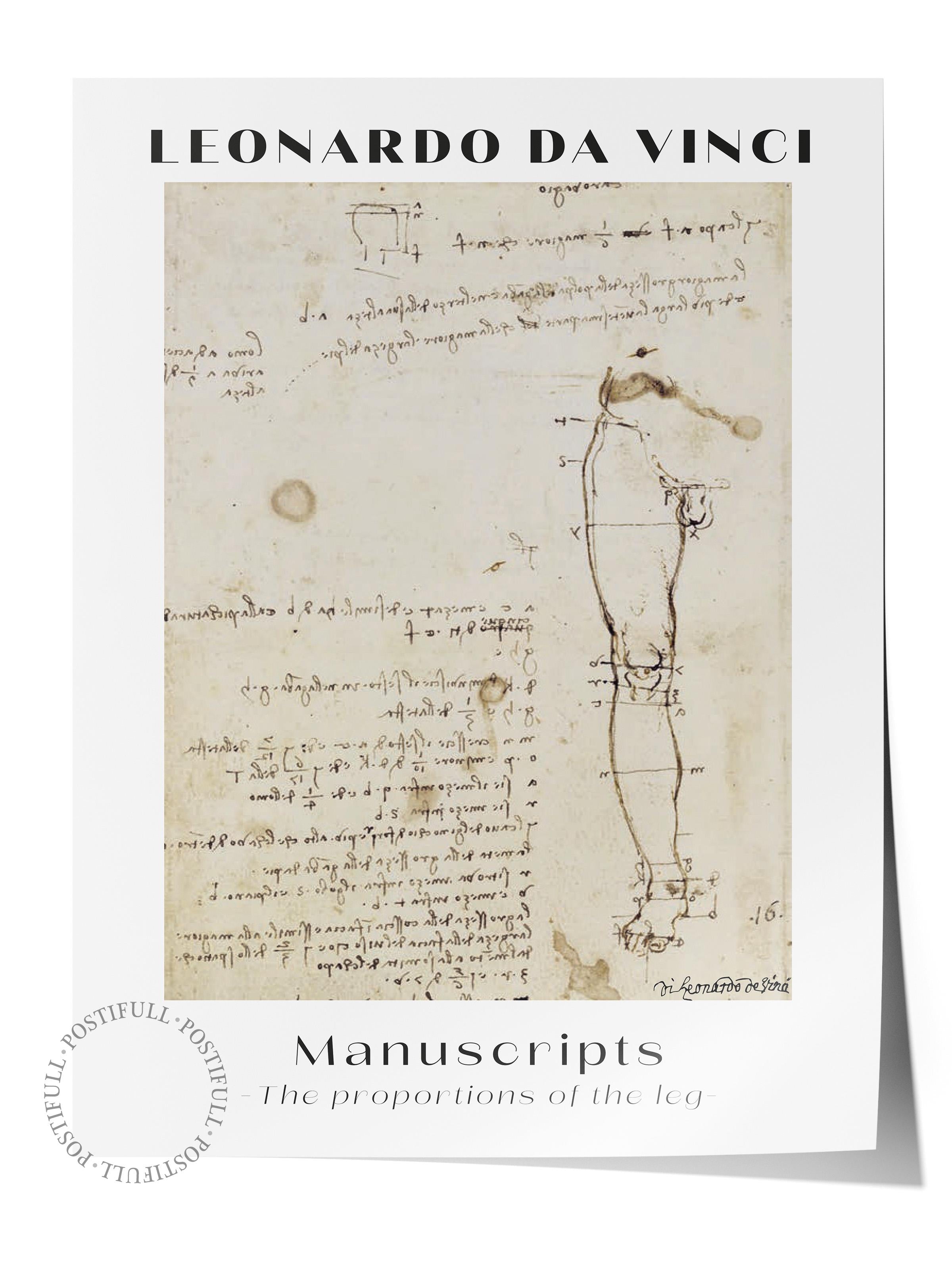 Leonardo Da Vinci Duvar Posteri - Duvar Dekoru - Sanat Serisi Posterleri - Kalın Kağıt - Çerçevesiz