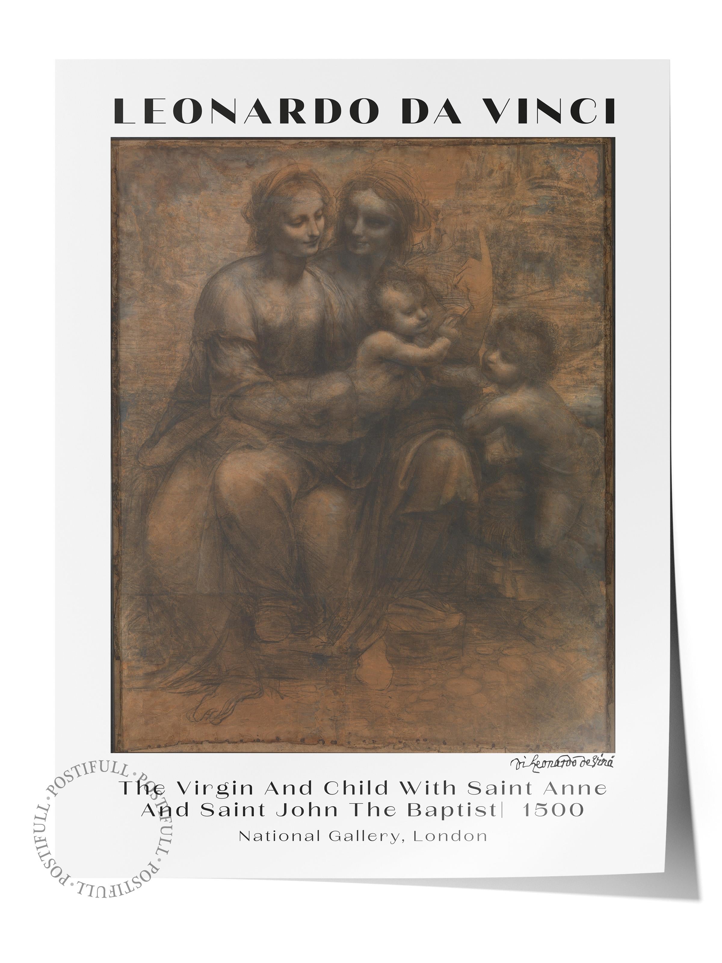 Leonardo Da Vinci Duvar Posteri - Duvar Dekoru - Sanat Serisi Posterleri - Kalın Kağıt - Çerçevesiz