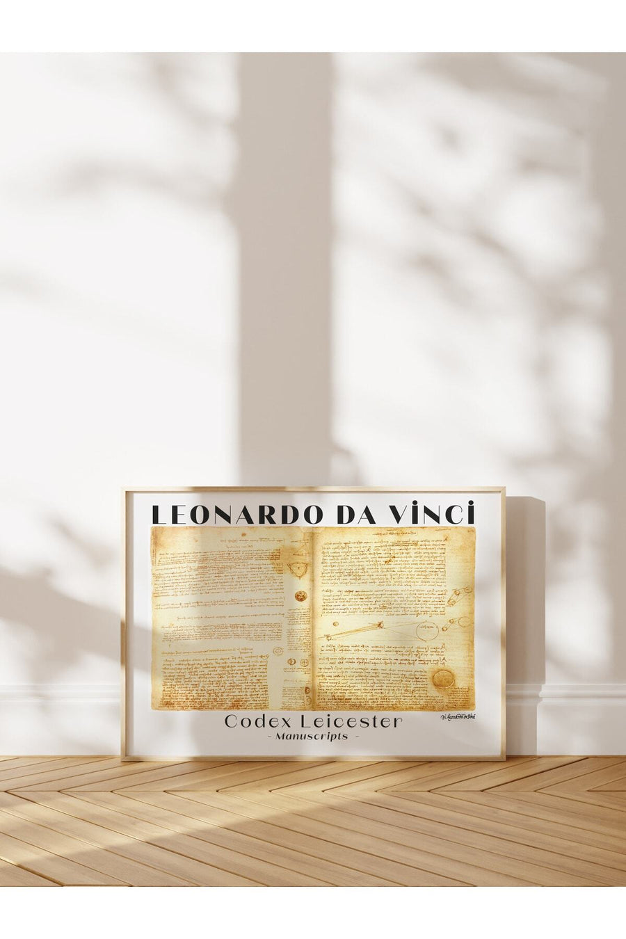Farklı Tonlarda LEONARDO DA VINCI Modern Sanat Çerçevesiz Poster