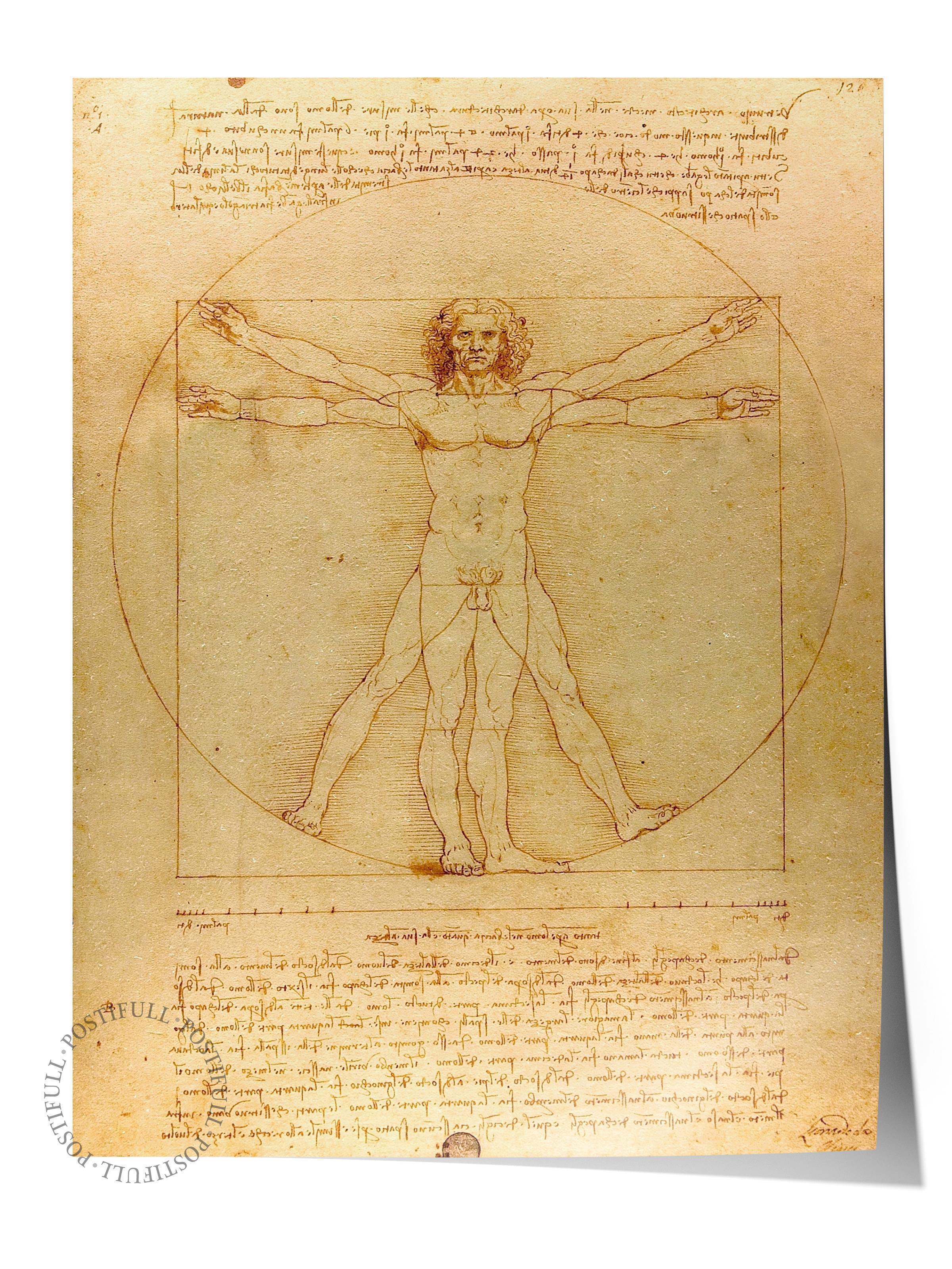 Leonardo Da Vinci Poster No:7 Modern Sanat Poster - Sanat Dekor Serisi - Duvar Tablosu, HD Baskı