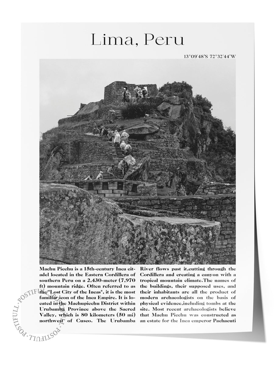 Lima - Peru, Şehir Temalı Poster, Çerçevesiz Duvar Posteri, NO:30019