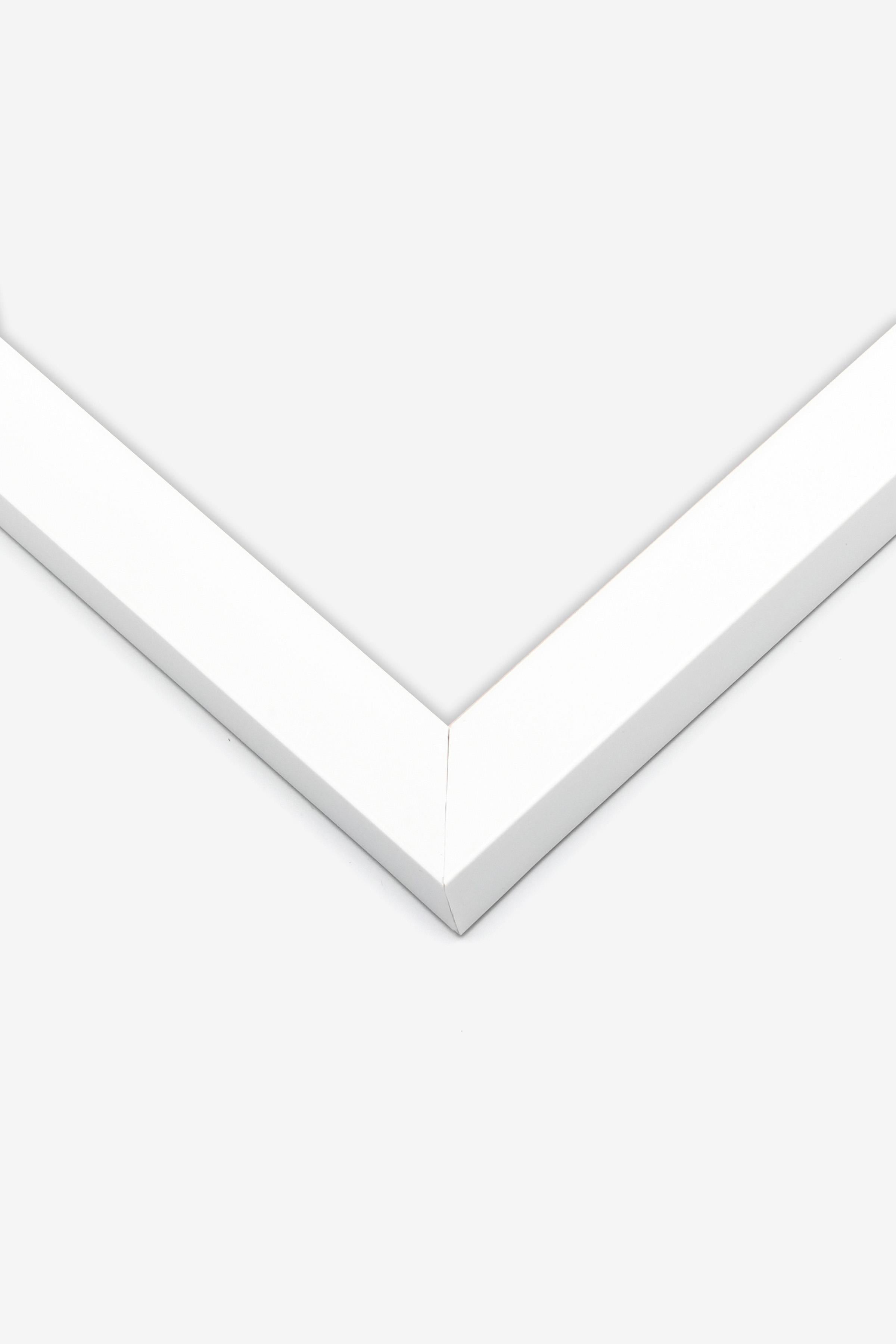Line Shape Çerçeveli Tablo, Beyaz Çerçeve ve Poster, Dikey Duvar Tablosu Comfort Serisi NO:108488
