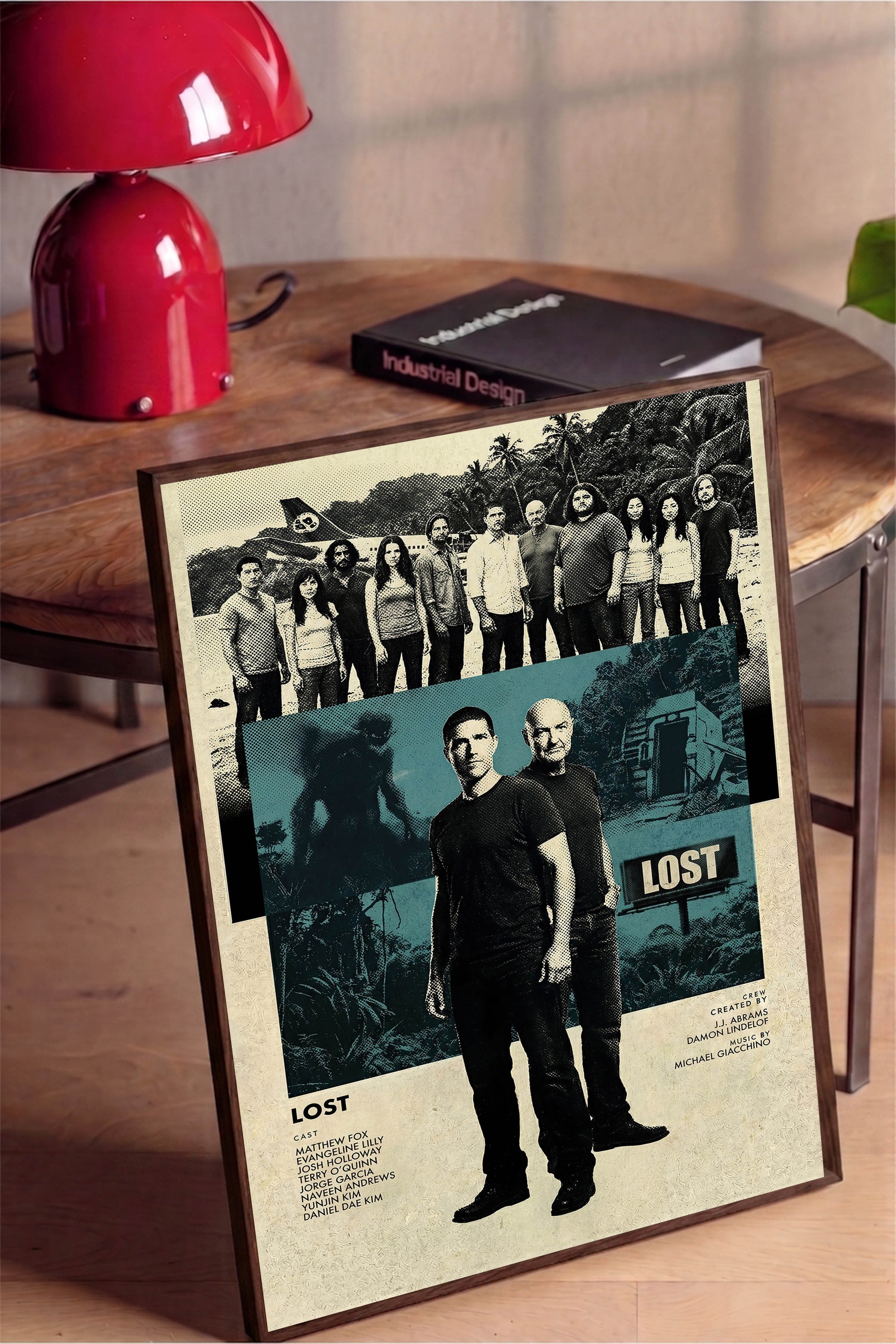 Lost Kahverengi Çerçeveli Poster, Sinema ve Dizi Tablo, Film Dizi Afişleri NO:112774