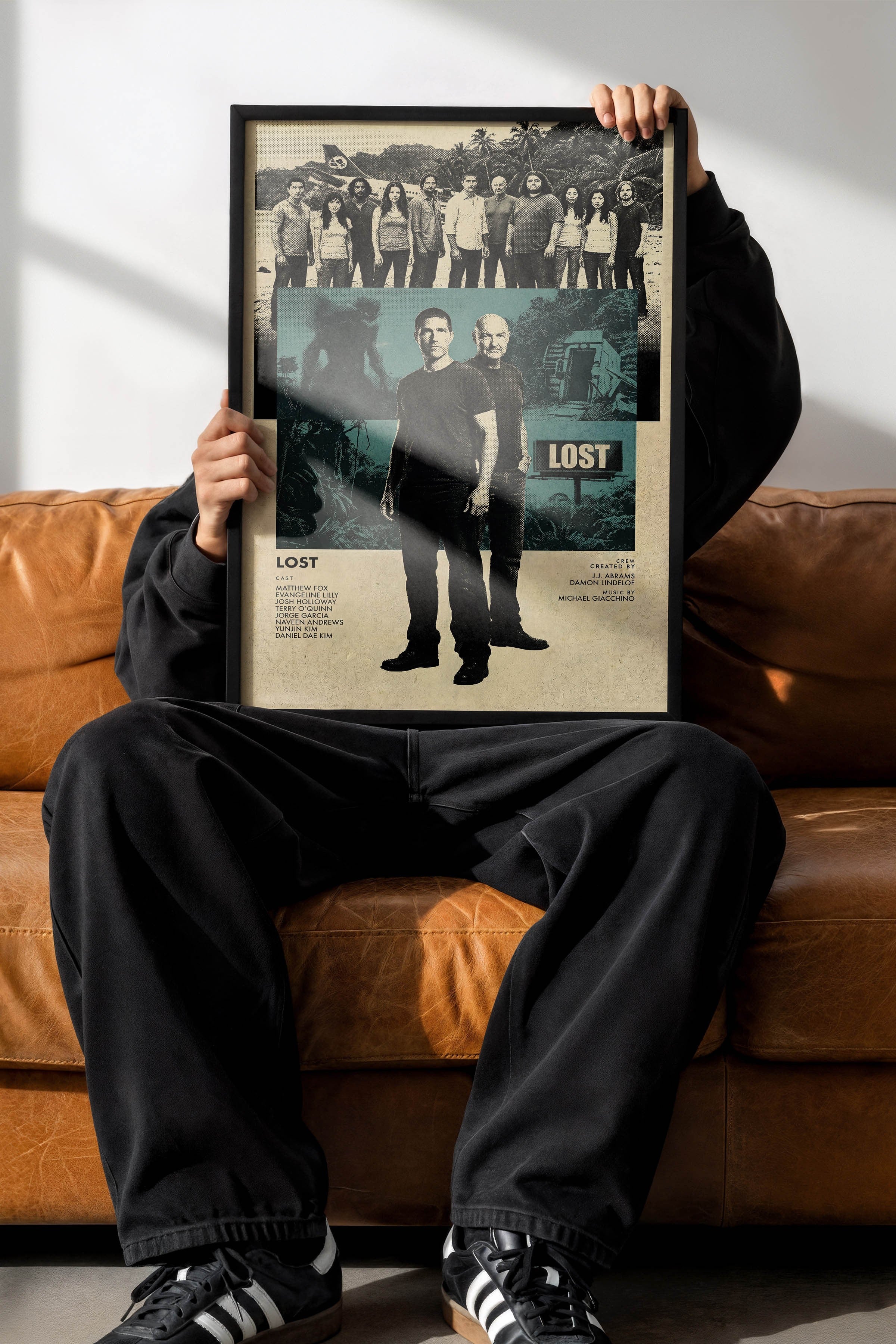 Lost Siyah Çerçeveli Poster, Sinema ve Dizi Tablo, Film Dizi Afişleri NO:112774