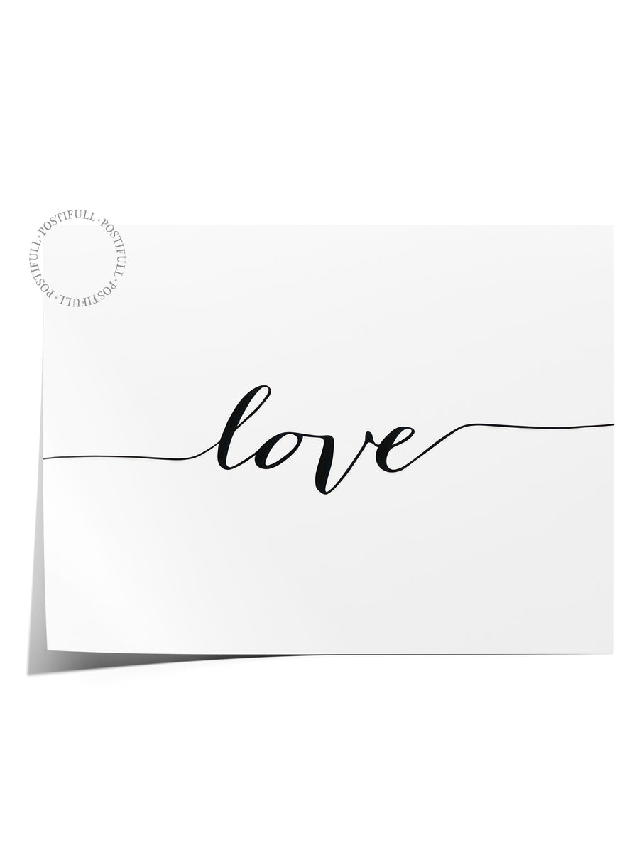Love Poster, Çerçevesiz Duvar Posteri, Yatay Duvar Tablosu Comfort Serisi NO:108494