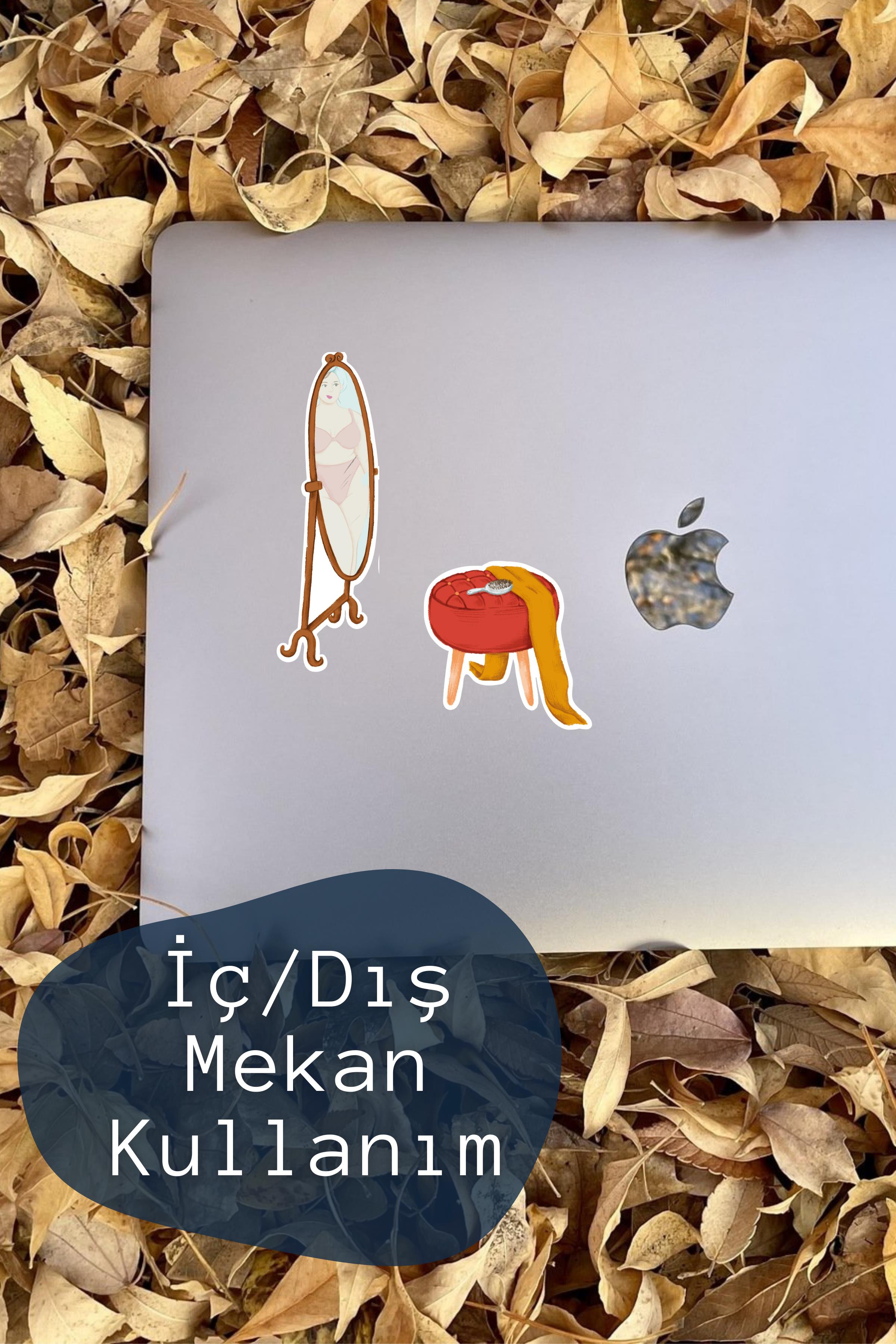 Love Your Body Temalı Sticker ve Etiket Seti - Orta Boy - Su Geçirmez, Kalın Yapışkanlı Sticker Set