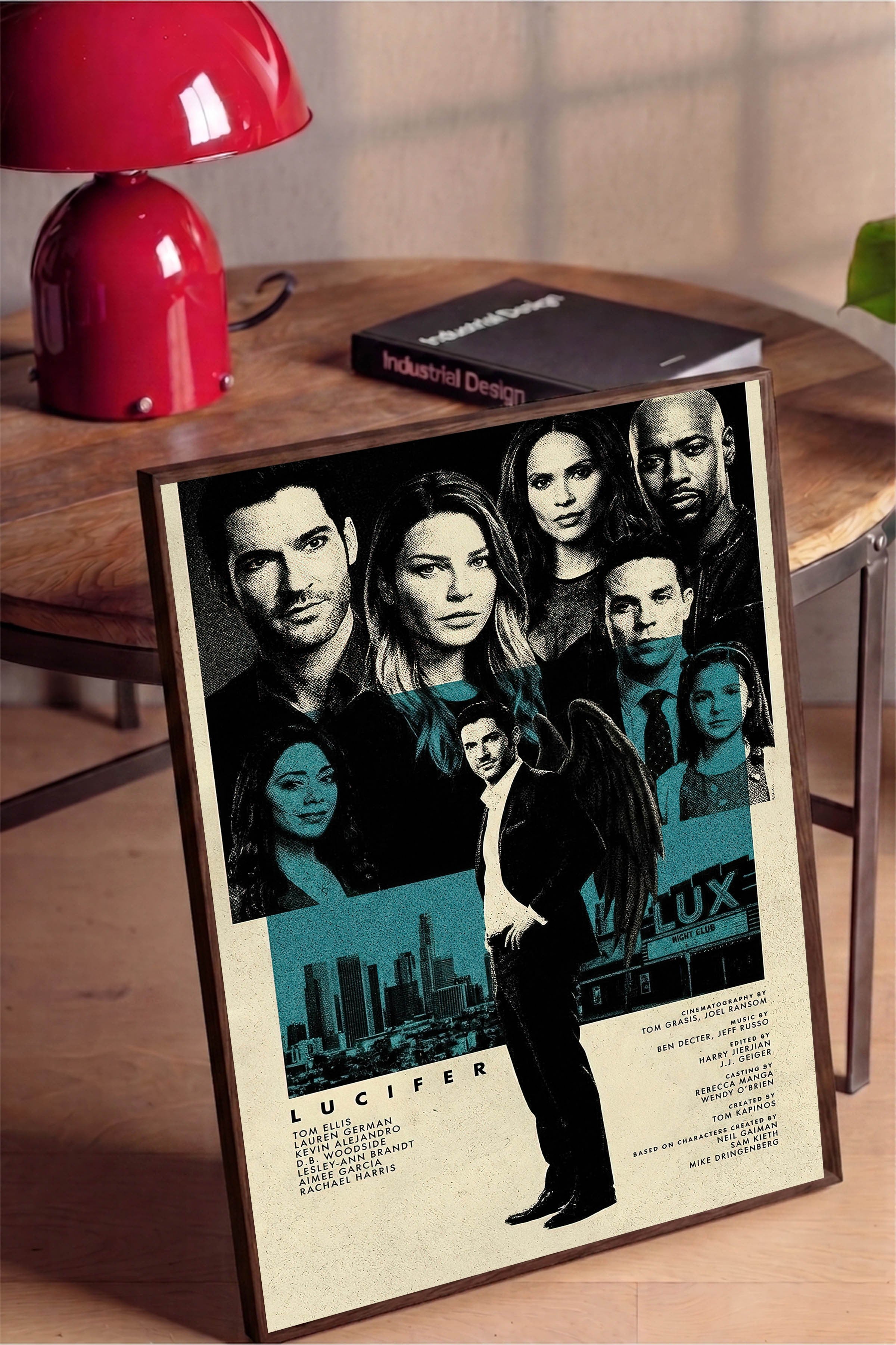 Lucifer Kahverengi Çerçeveli Poster, Sinema ve Dizi Tablo, Film Dizi Afişleri NO:112801