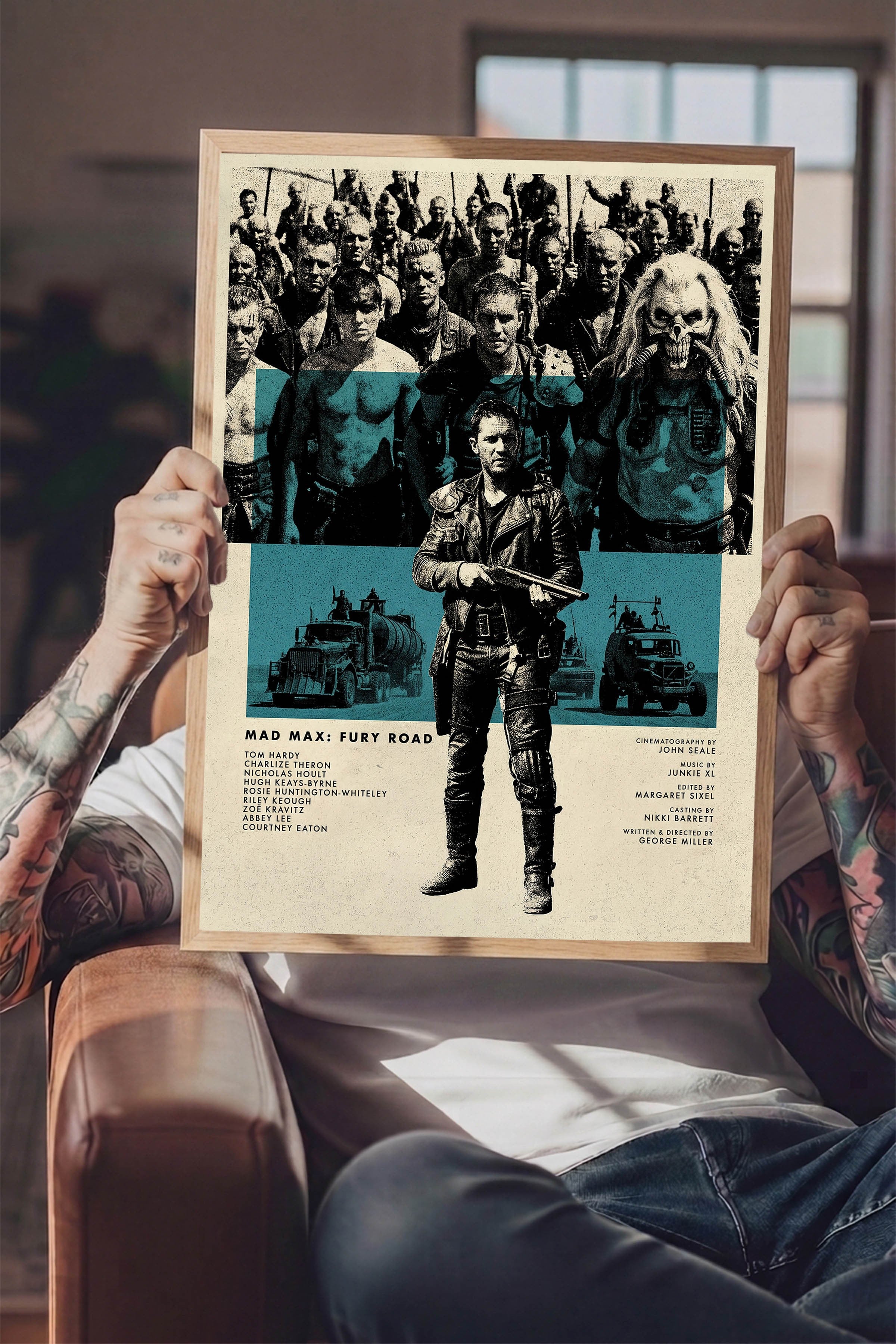 Mad Max Fury Road Ahşap Çerçeveli Poster, Sinema ve Dizi Tablo, Film Dizi Afişleri NO:112836