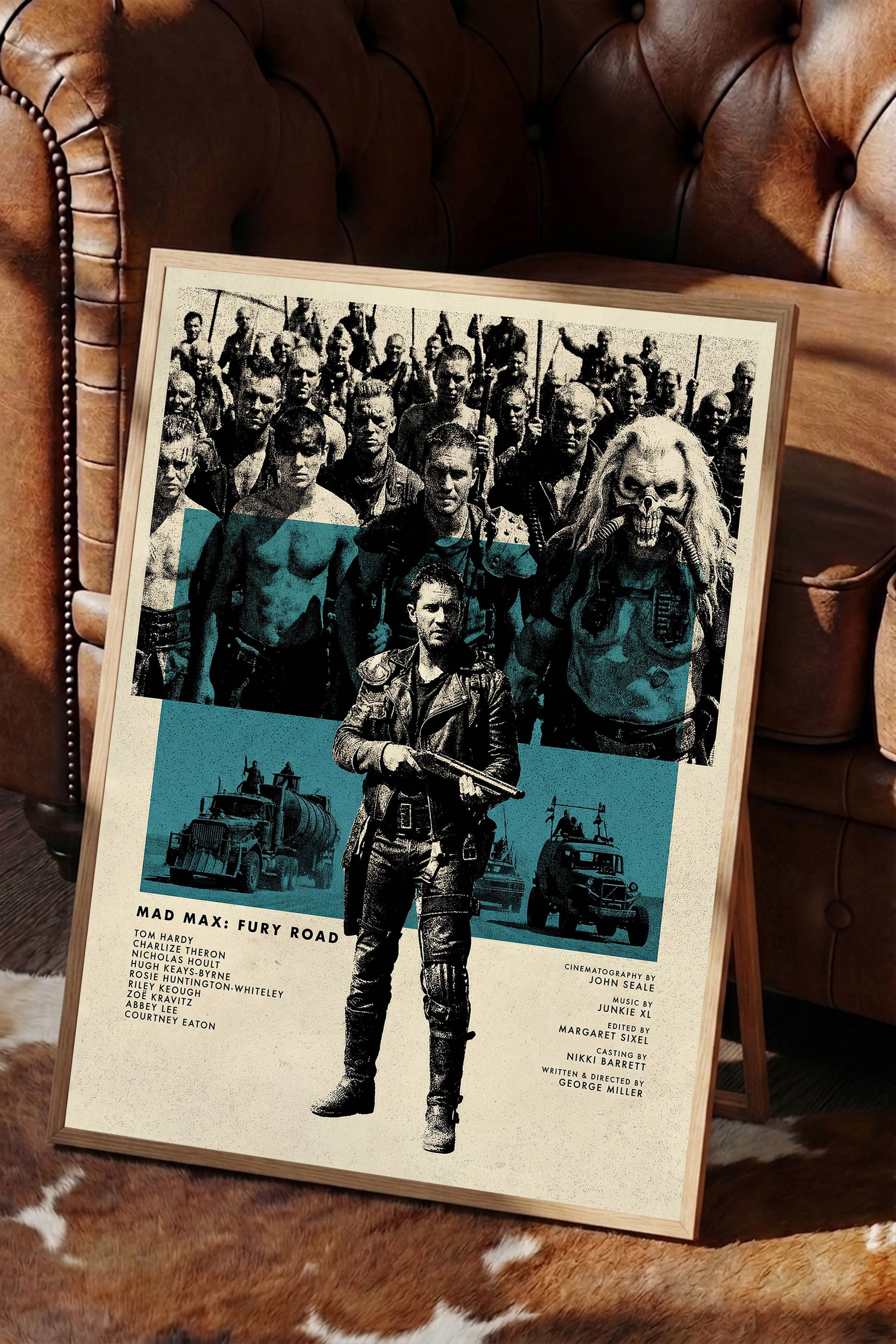 Mad Max Fury Road Ahşap Çerçeveli Poster, Sinema ve Dizi Tablo, Film Dizi Afişleri NO:112836
