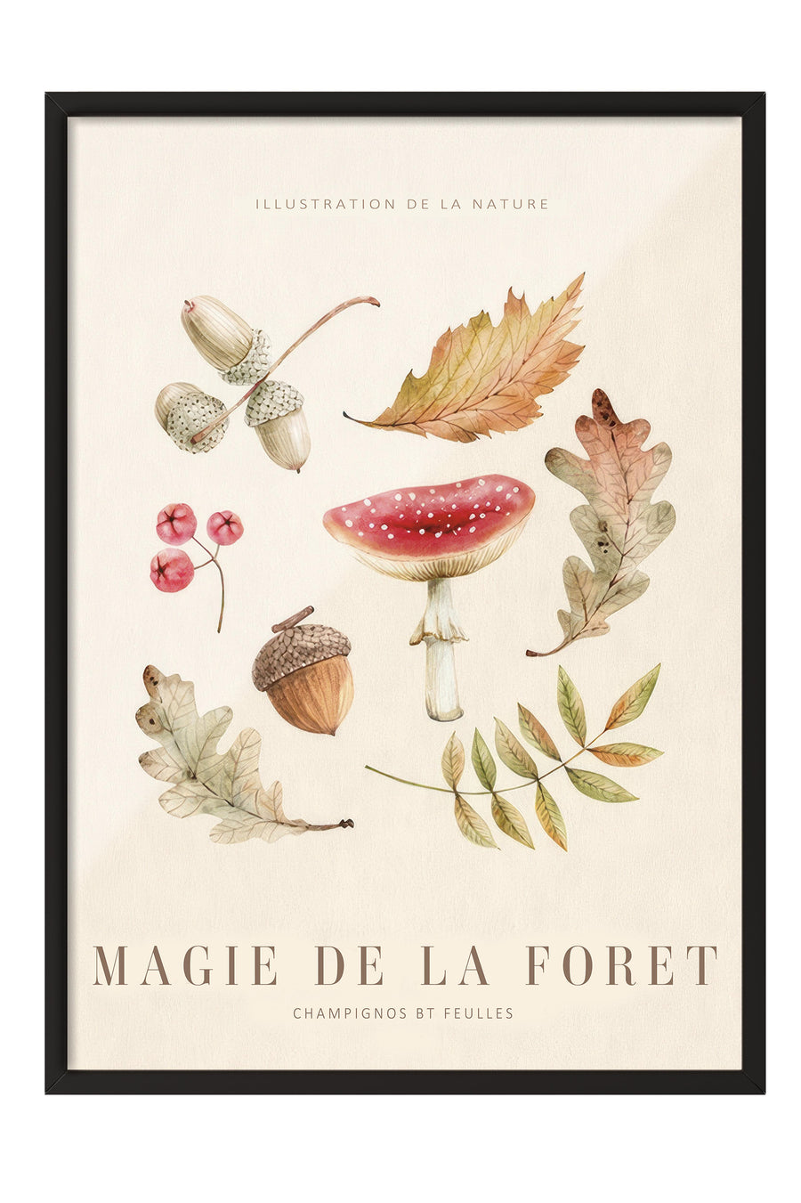 MAGIE DE LA FORET Poster – Siyah Çerçeveli Tablo