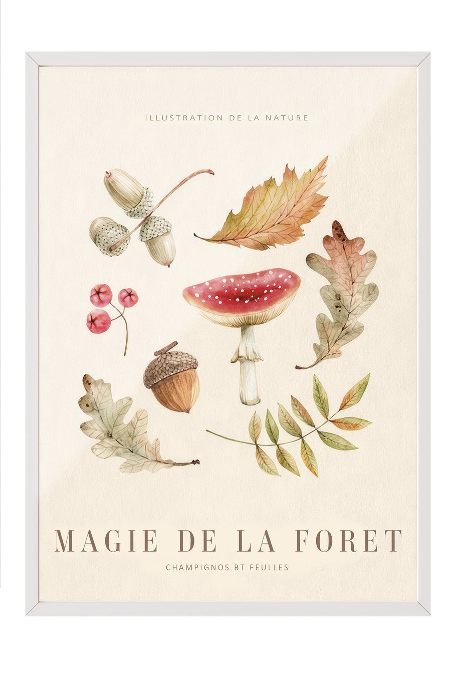 MAGIE DE LA FORET Poster – Beyaz Çerçeveli Tablo
