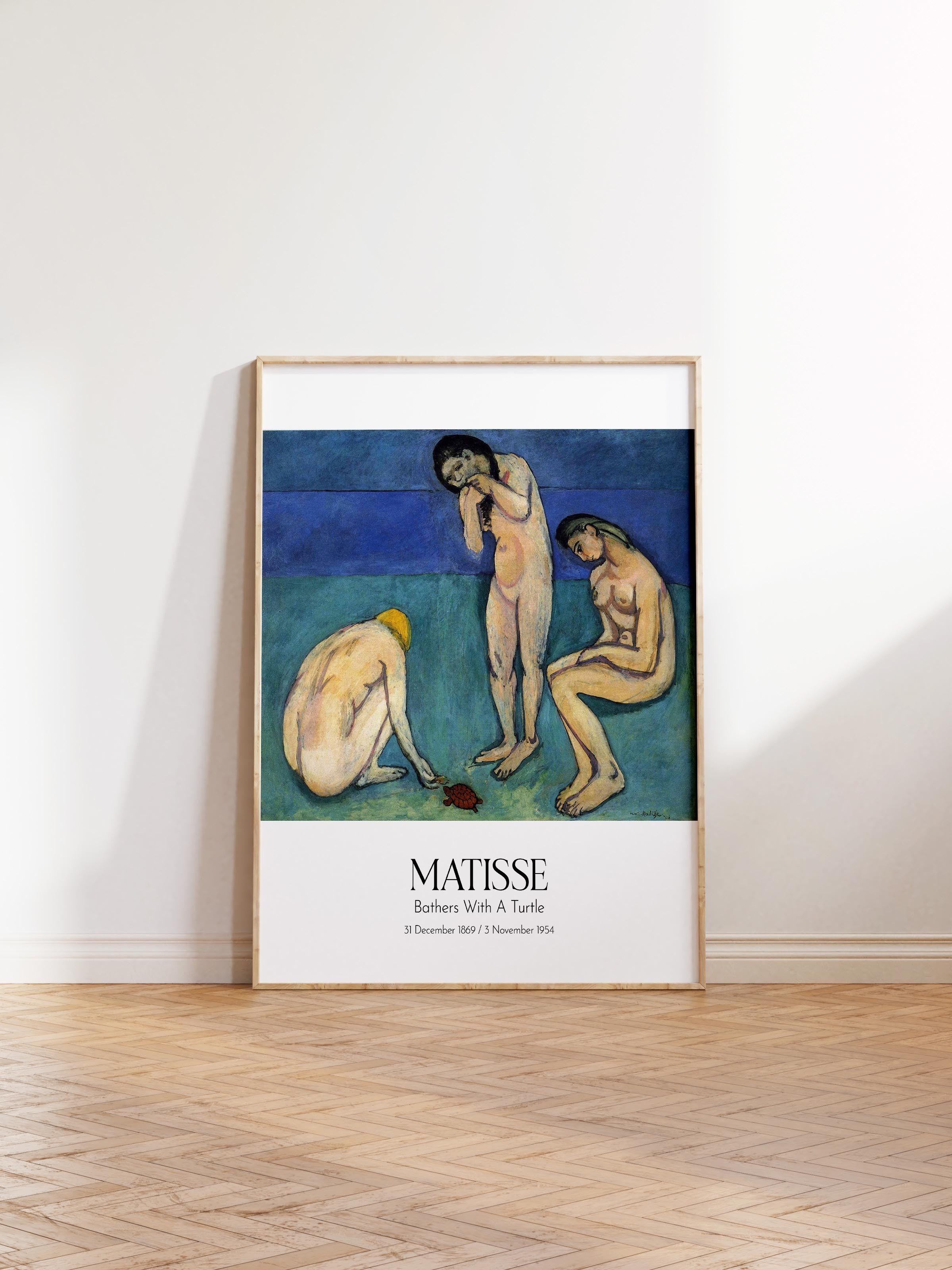 Matisse - Bathers With A Turtle, Ahşap Çerçeveli Tablo, Sanat Serisi NO:112298