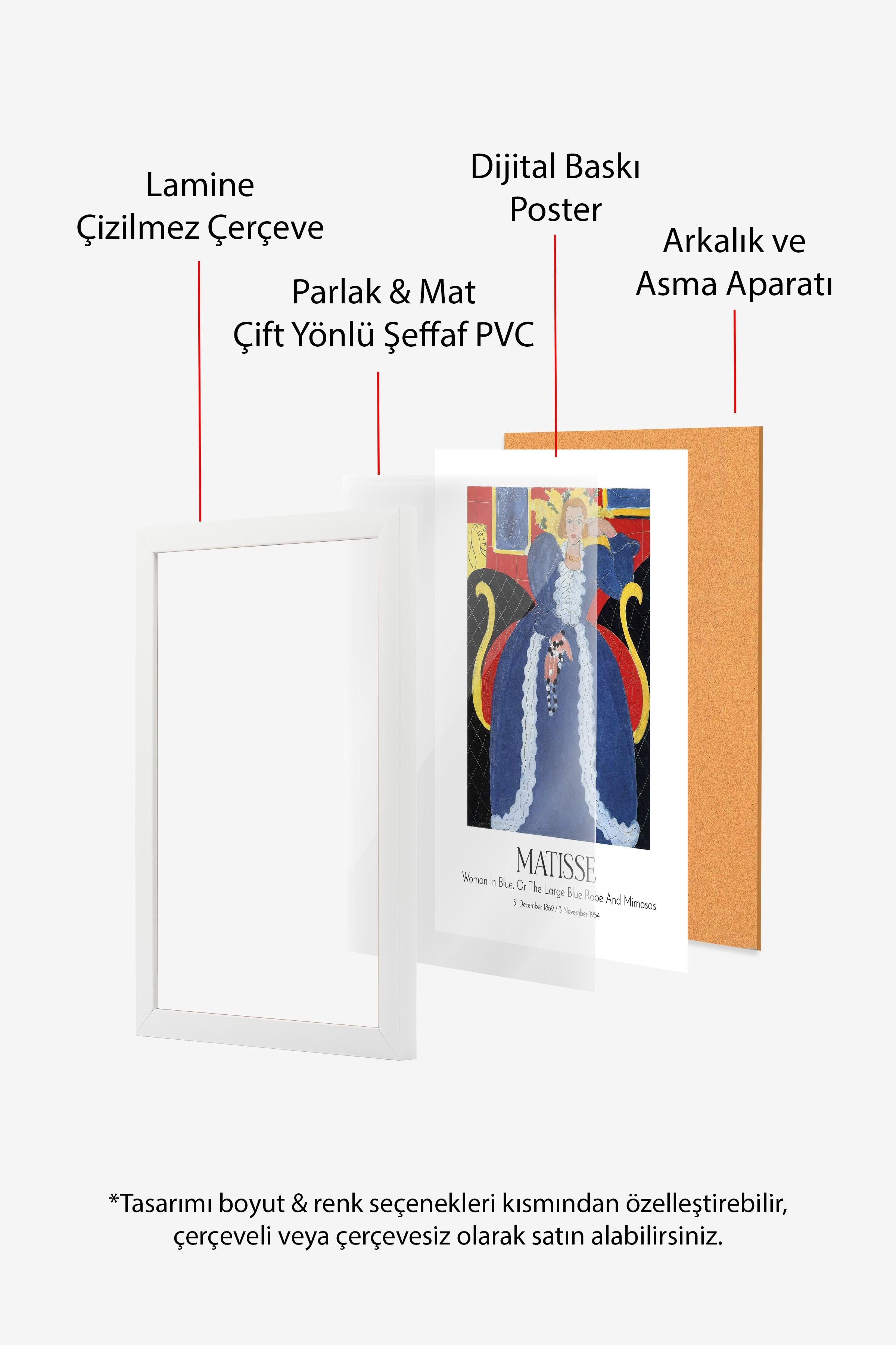 Matisse, Beyaz Çerçeveli Tablo, Sanat Serisi NO:112311