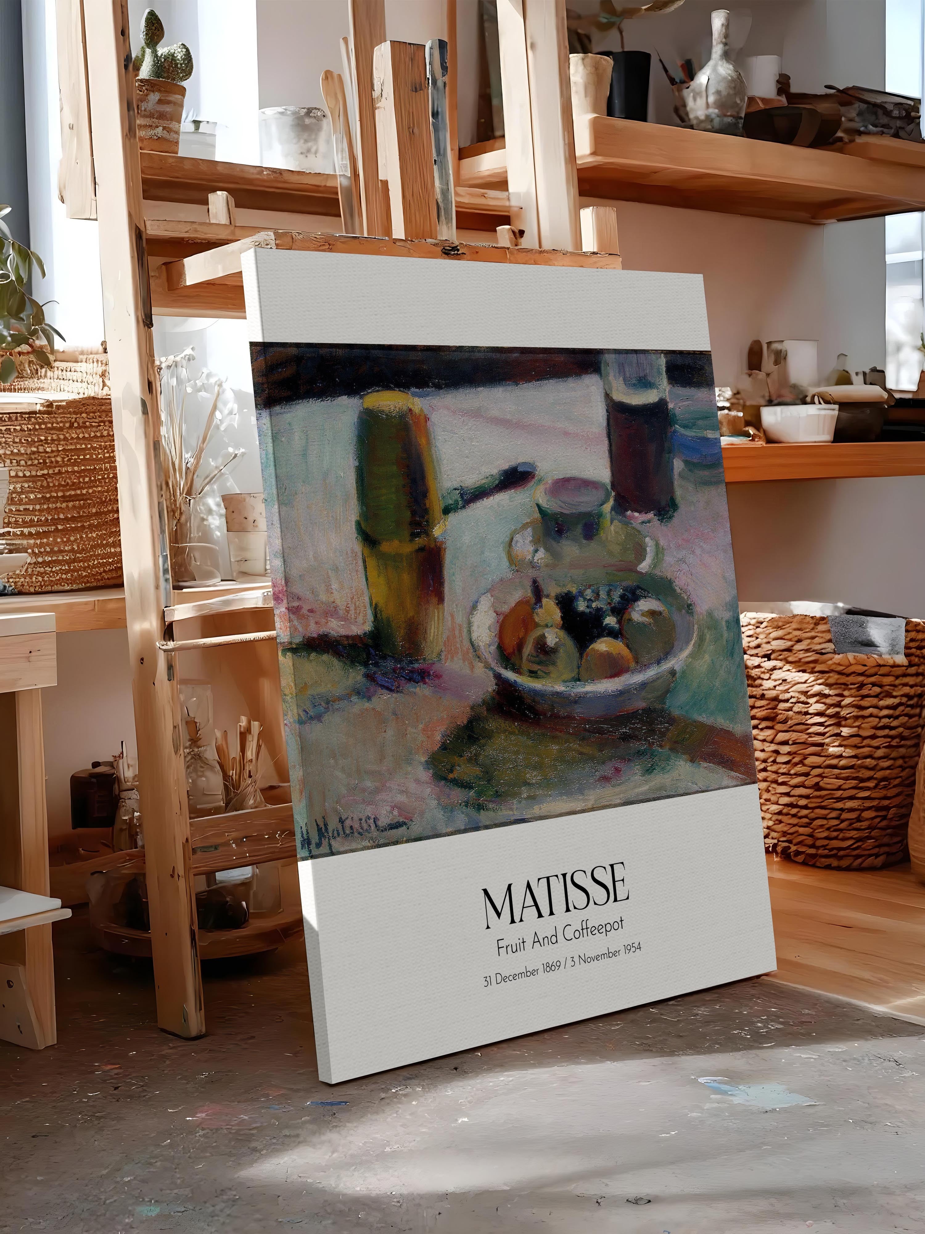 Matisse - Fruit And Coffeepot, Kanvas Tablo, Sanat Serisi NO:112300